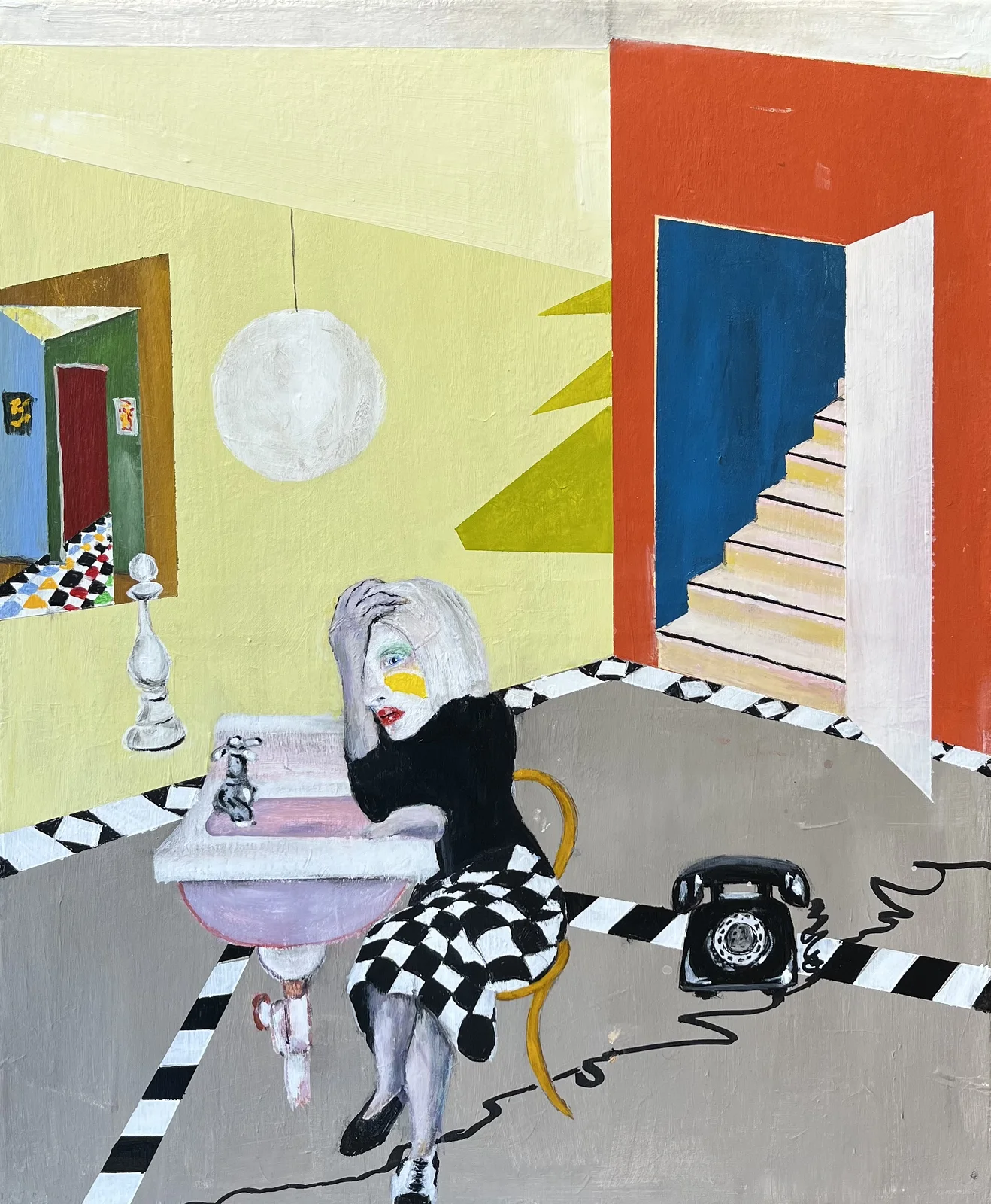 Akrylmålning PleaseCallMeBaby av Håkan Bystedt