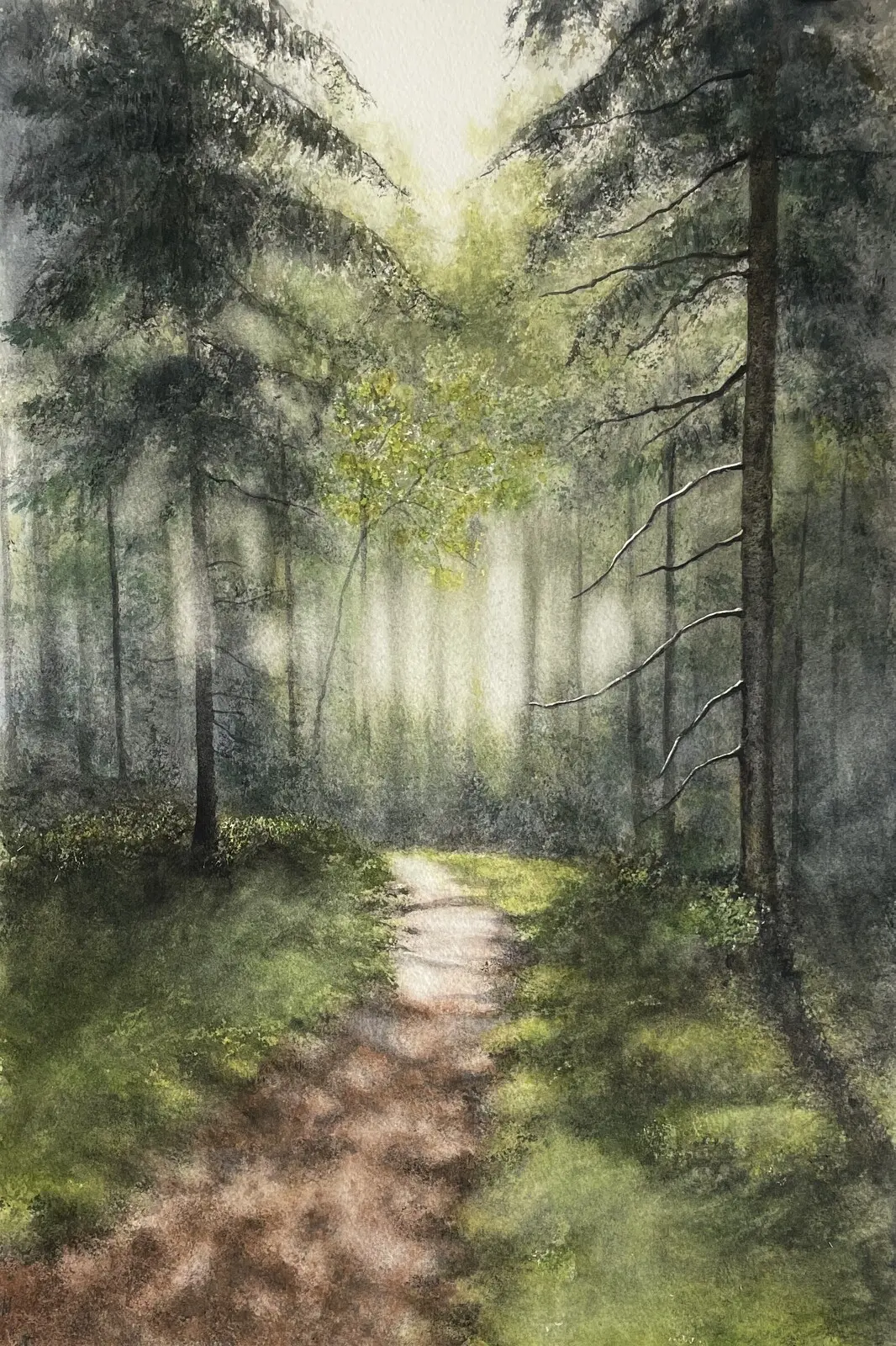 Akvarell Walk in faith av Jeanette Malmberg