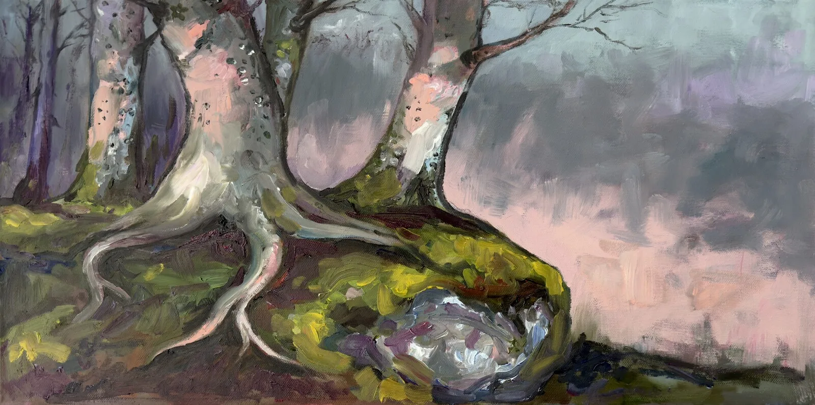 Oljemålning Skogsten av Olga Gorbachyova