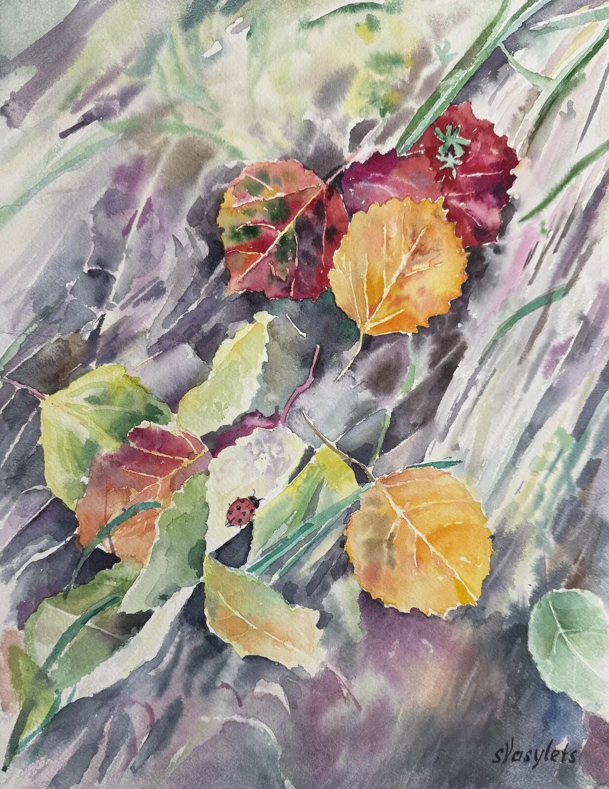 Akvarell Hösttango av Svitlana Vasylets