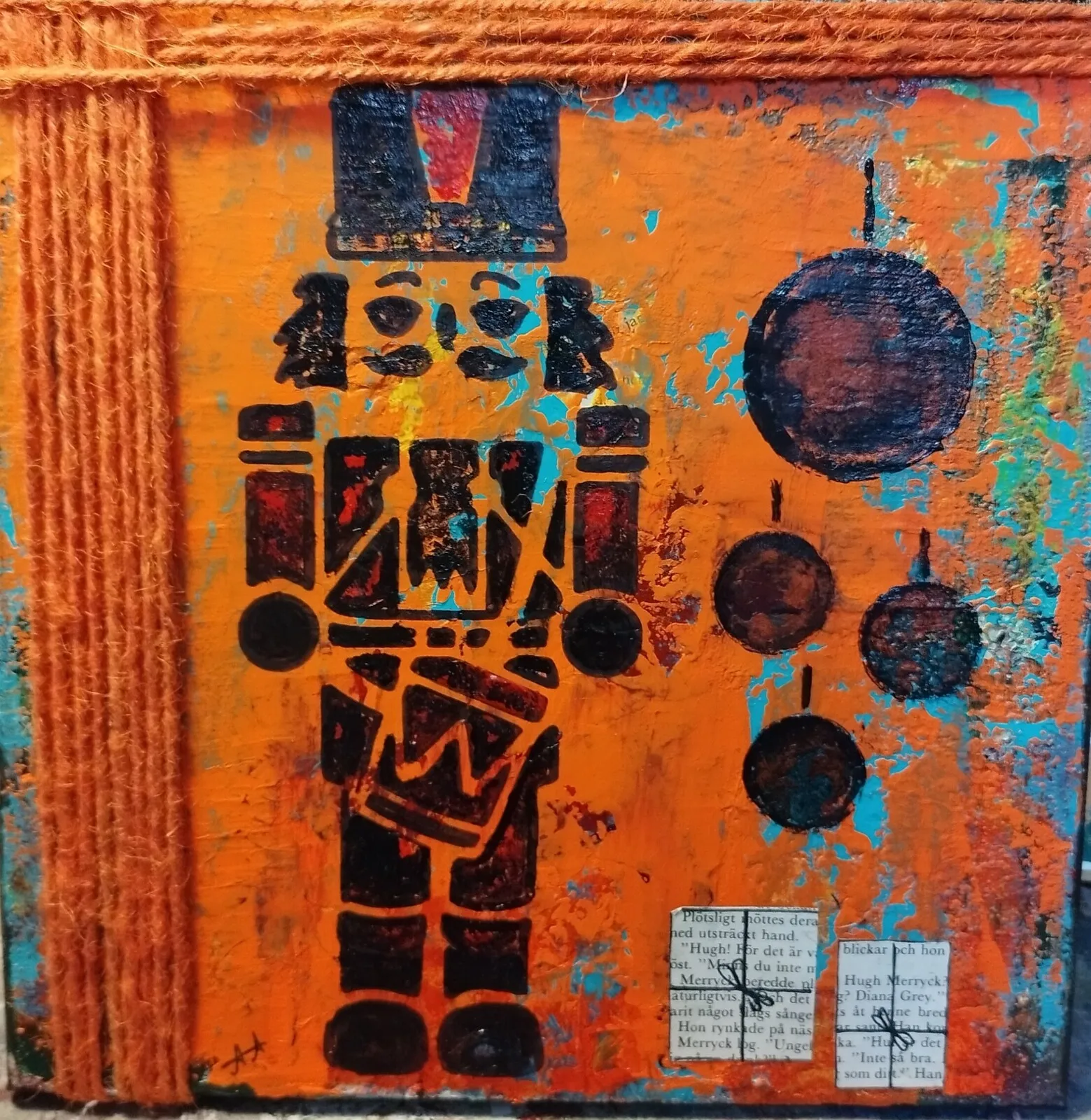 Akrylmålning The Nutcracker and his drum av Ann-Christin Andersen