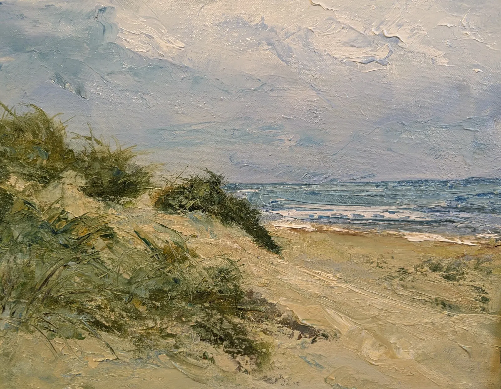 Oljemålning Stranden av Kathrin Bernekorn