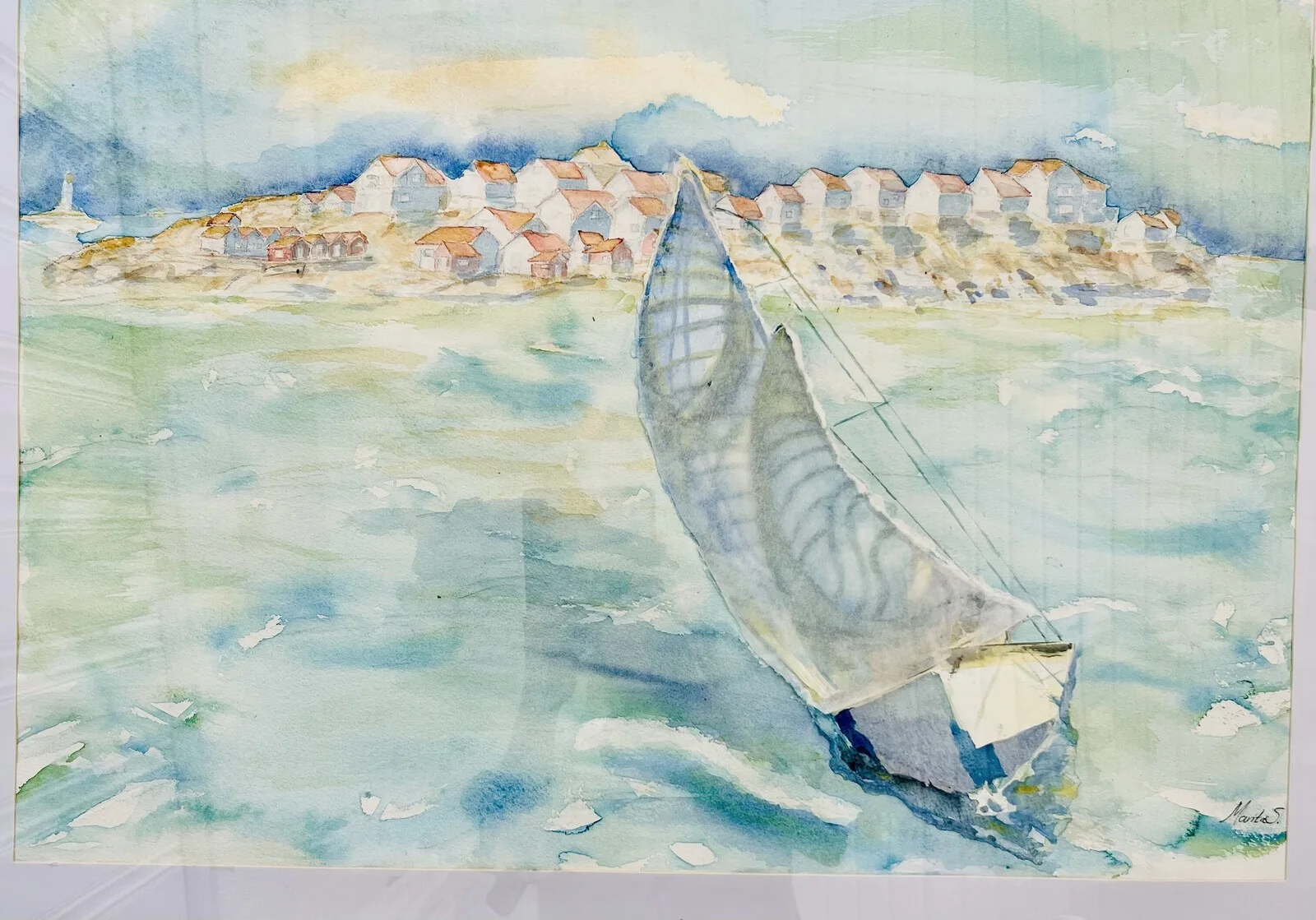 Akvarell Utanför Åstol av Marita Skoglund