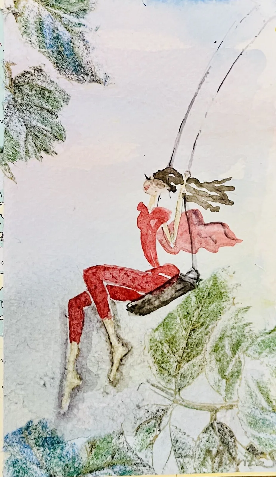 Akvarell Favoritgungan av Marita Skoglund