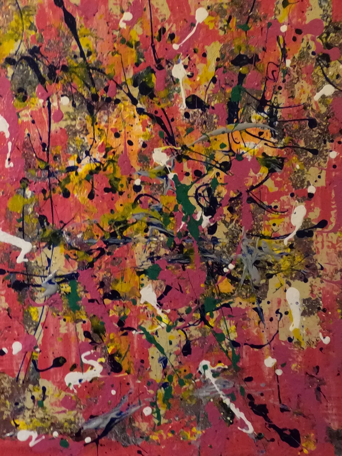 Akrylmålning Blommande fyrverkeri av Marjo Kaapeli