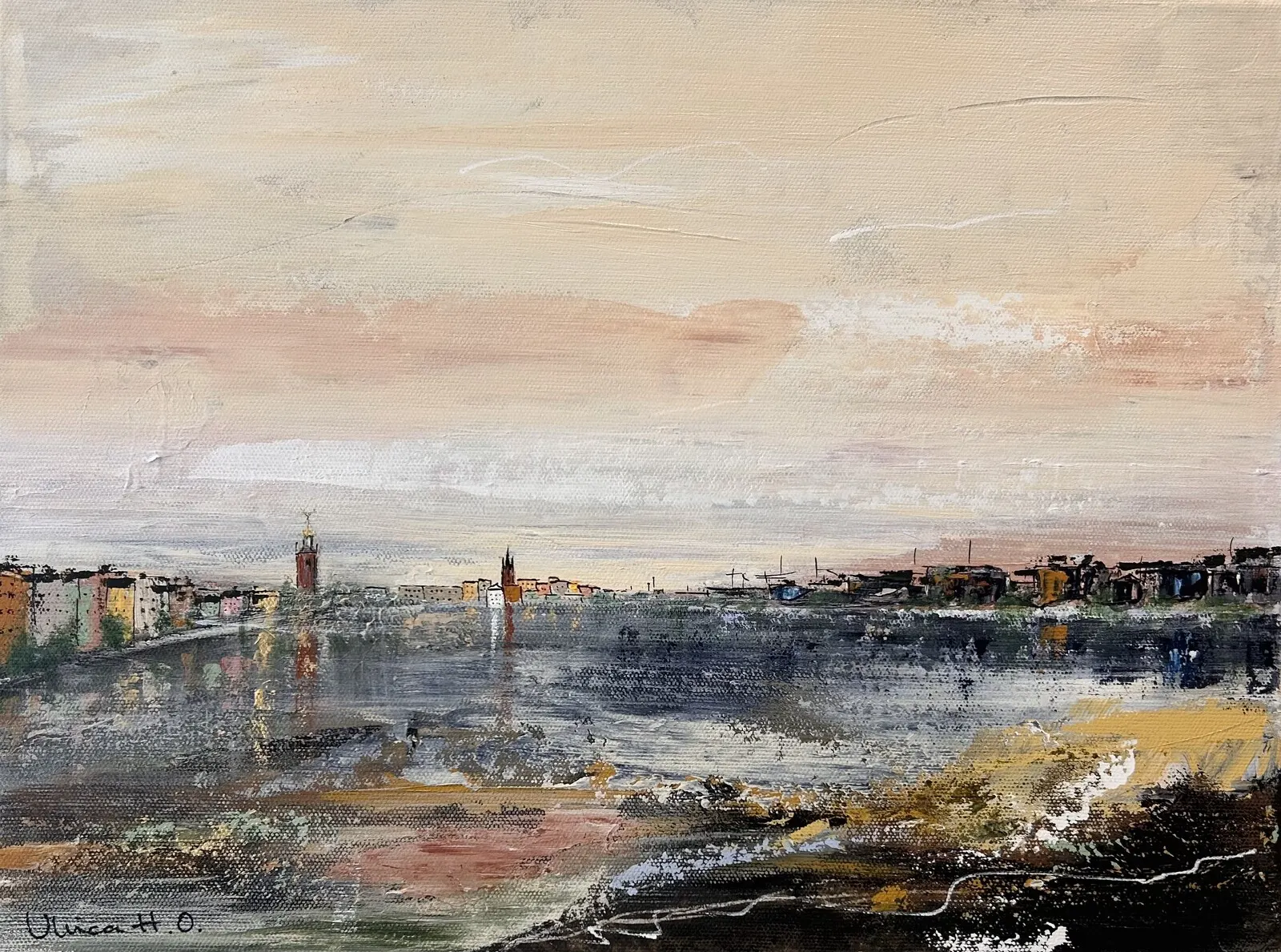 Akrylmålning Havsbris i Stockholm av Ulrica Halling Olsson_art Stockholm