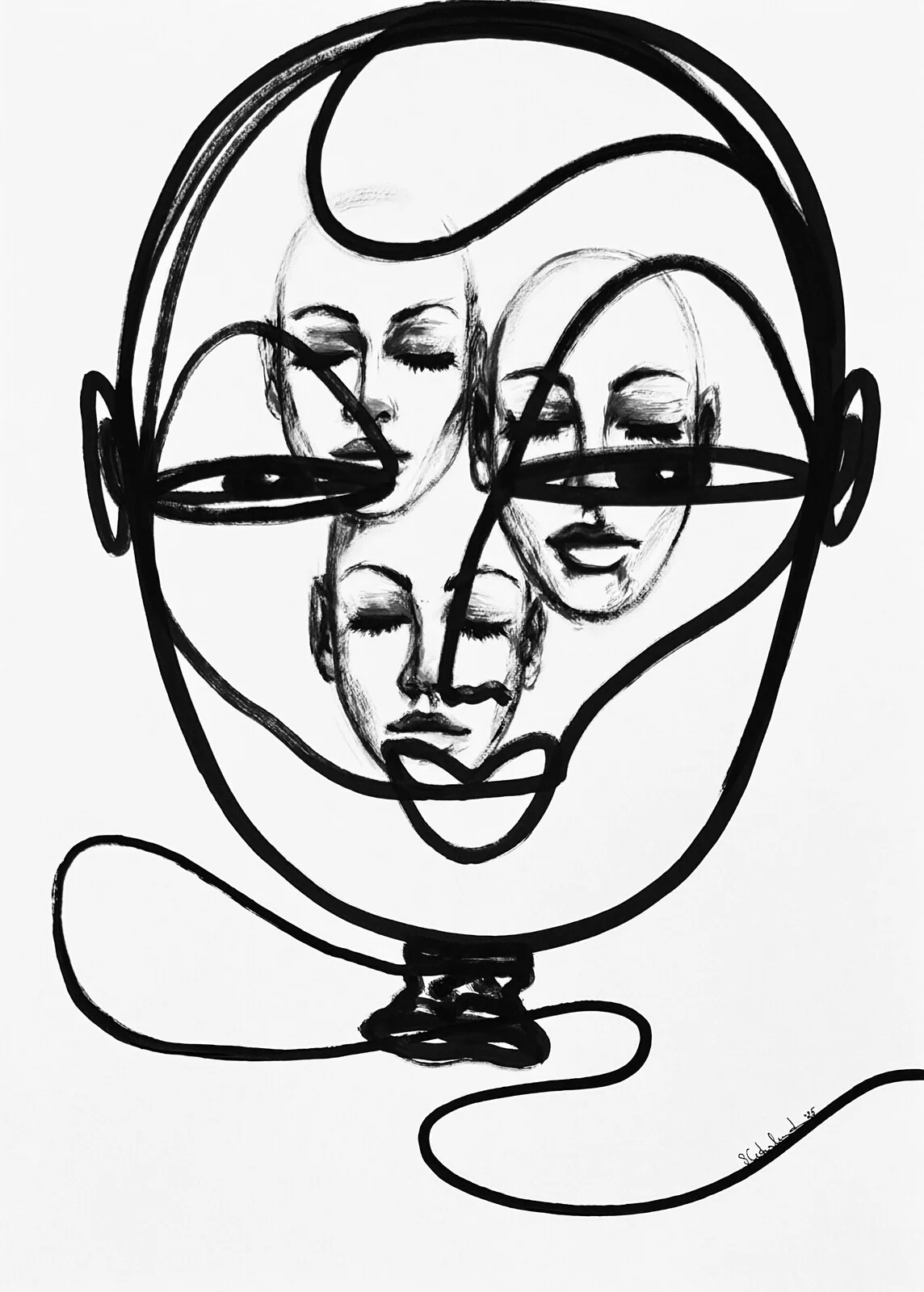 Akrylmålning Helium av Susanne Cederlund