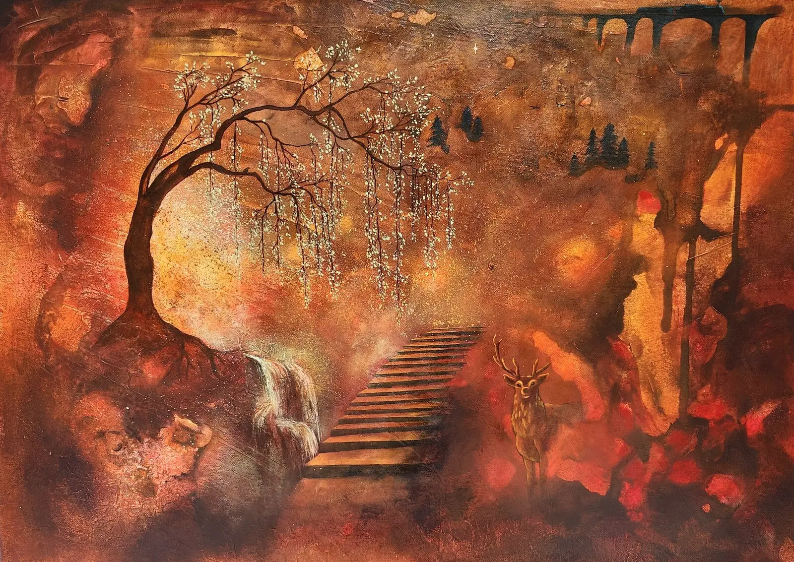 Akrylmålning Going home av Annie Magnusson