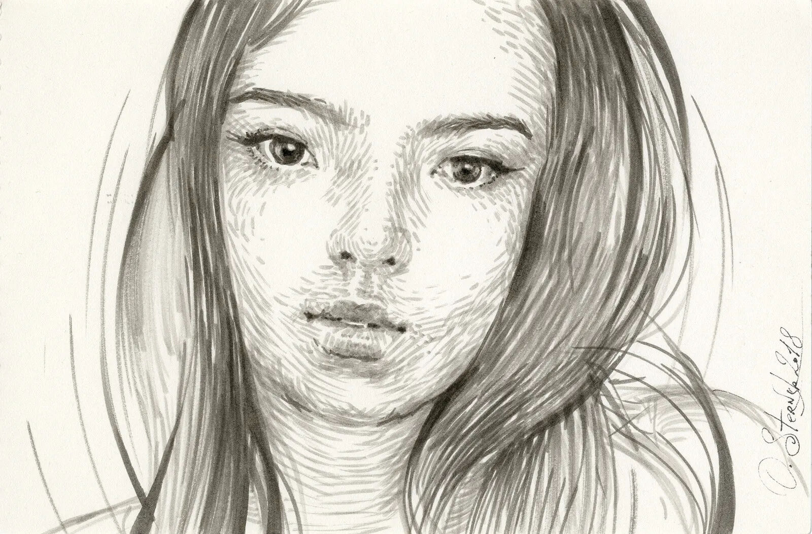 Portrait - sketch - 2 av Olga Sternyk