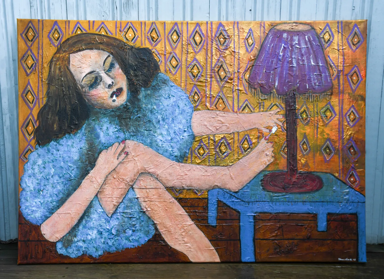 Akrylmålning Mme. Marmande av Anna Merell