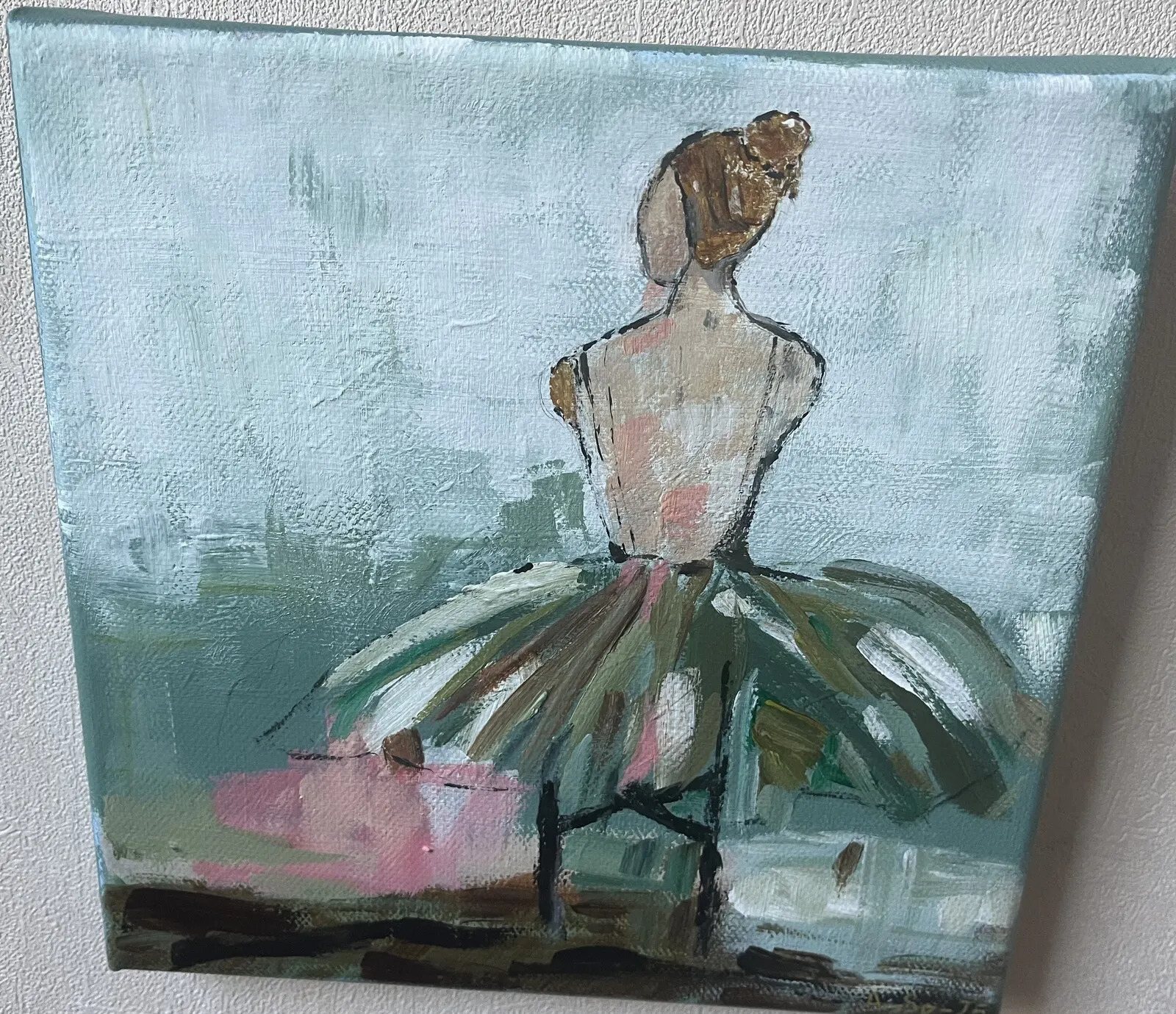 Akrylmålning Ballerina av Anne-sofie Lundgren