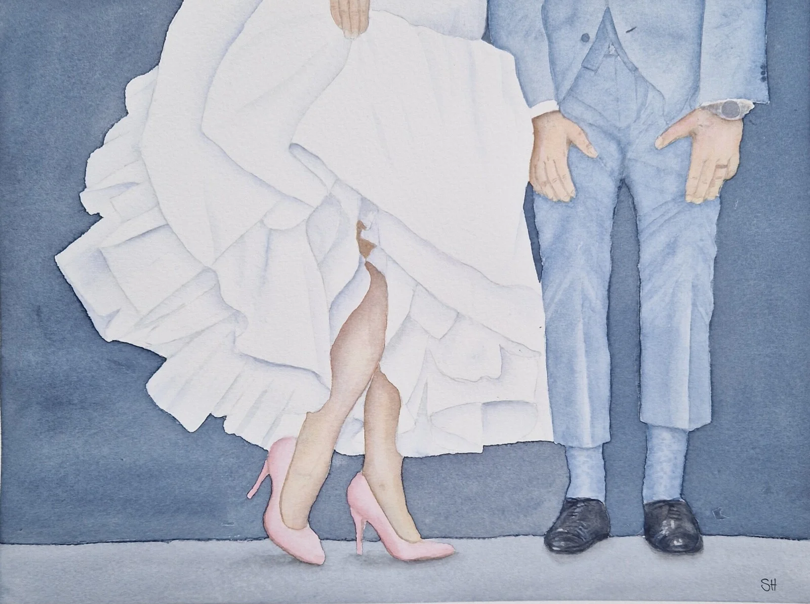 Akvarell När vi sa ja av Susanne Hagemark