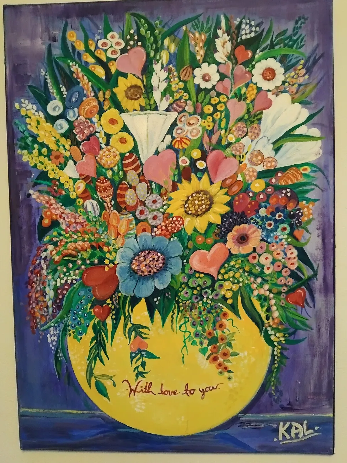 Akrylmålning Utan tirel av Karin Lidström