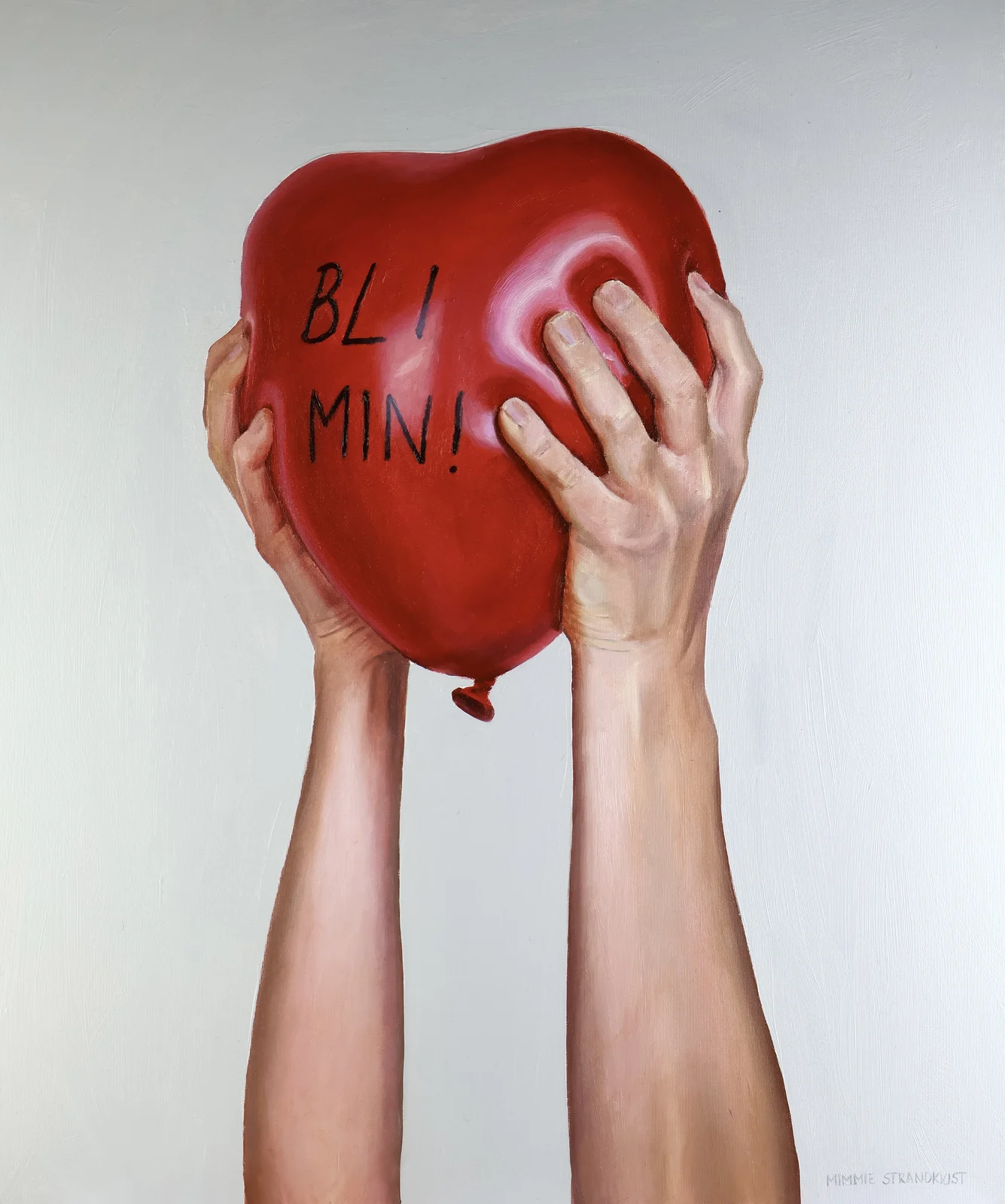 Oljemålning Han är the one, sa hon av Mimmie Strandkvist