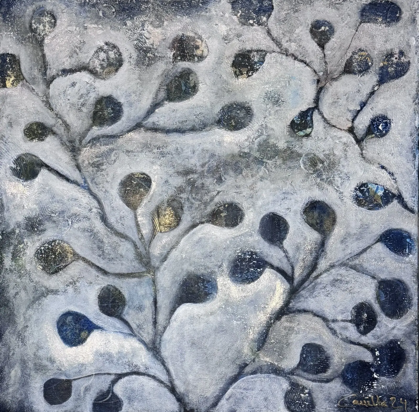 Akrylmålning Livfull av Camilla Lundgren