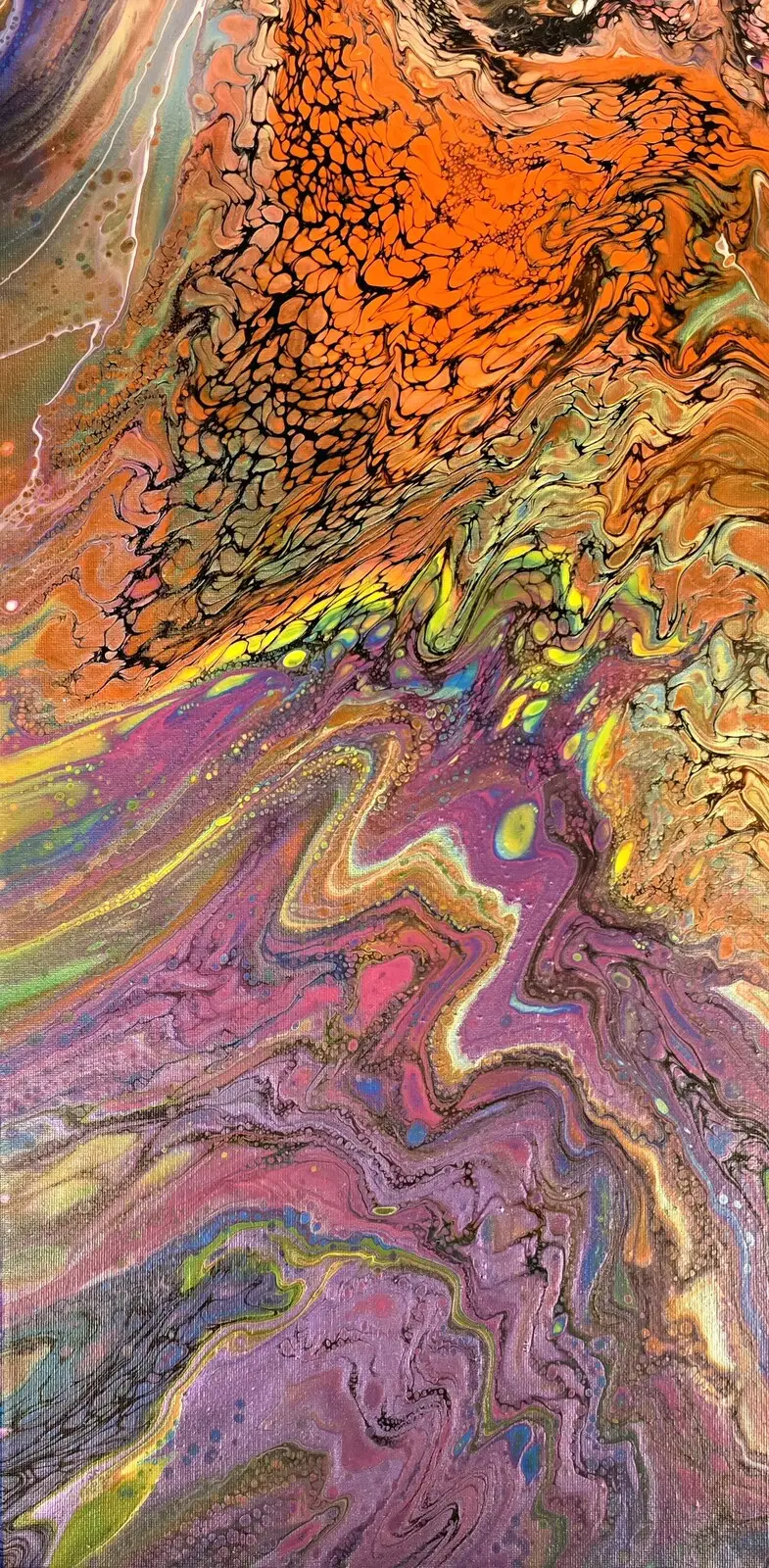 Akrylmålning After the movement av Marita Westerberg