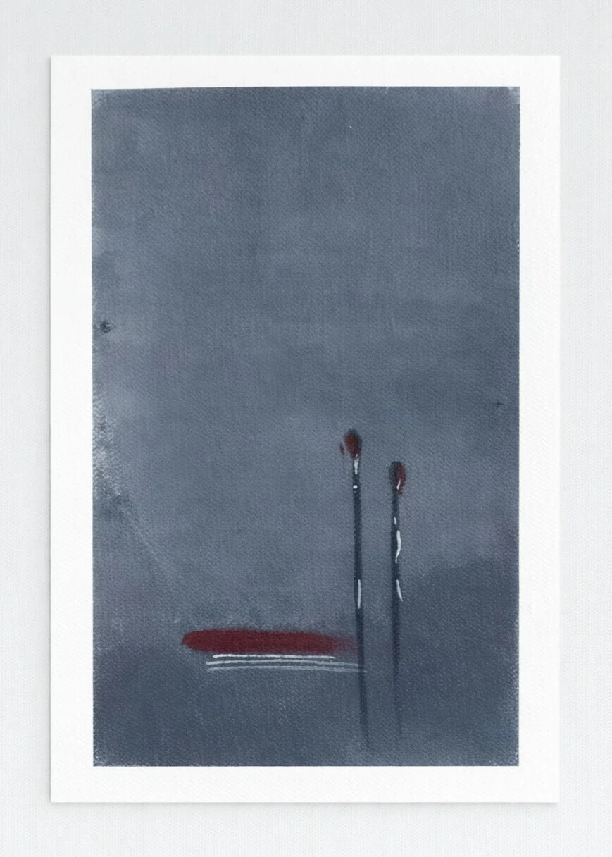 Akrylmålning Tidsmarkører I II III av Rune Martinsen