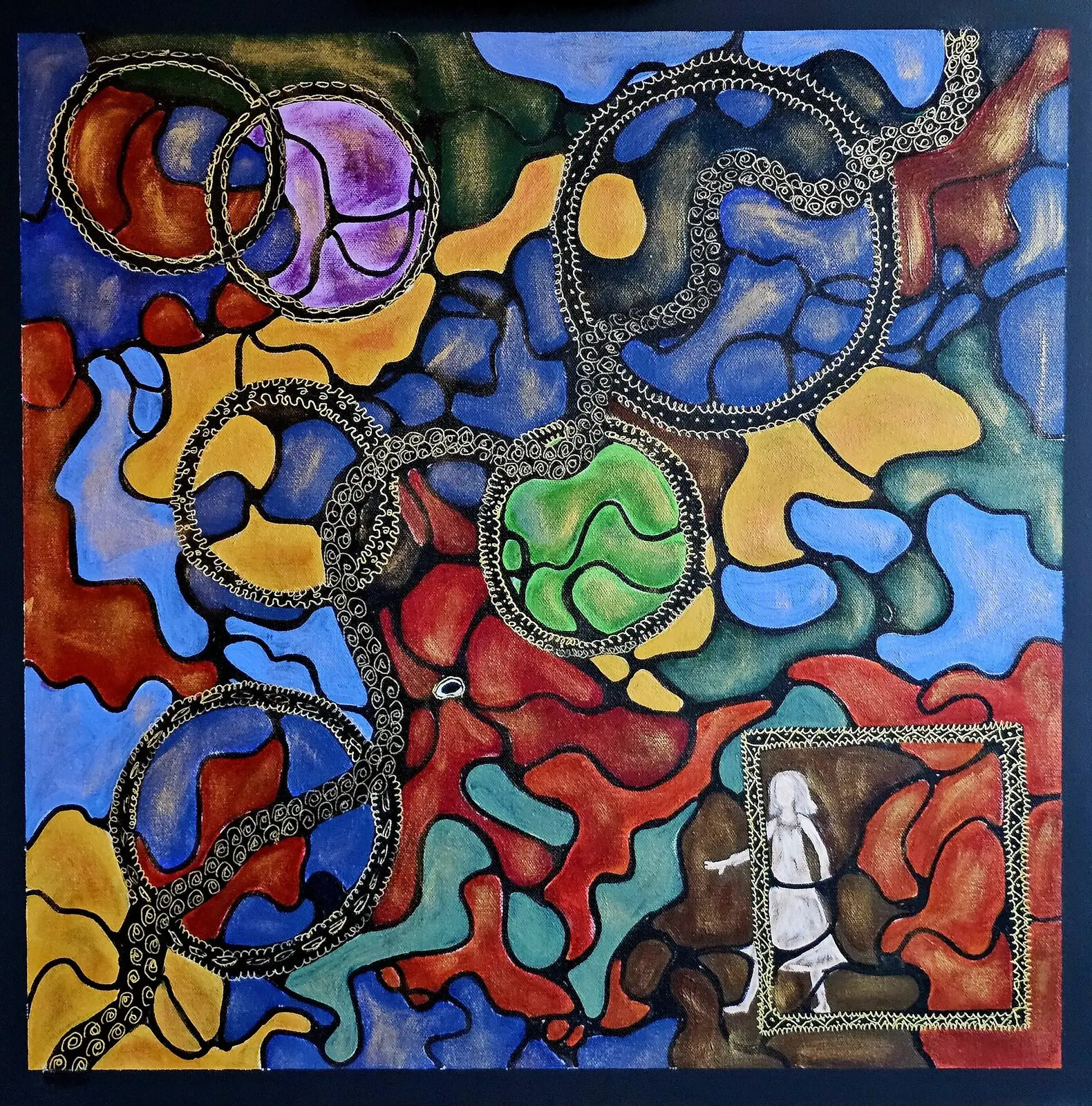 Akrylmålning Do Not Fear av Lousine Grigorian