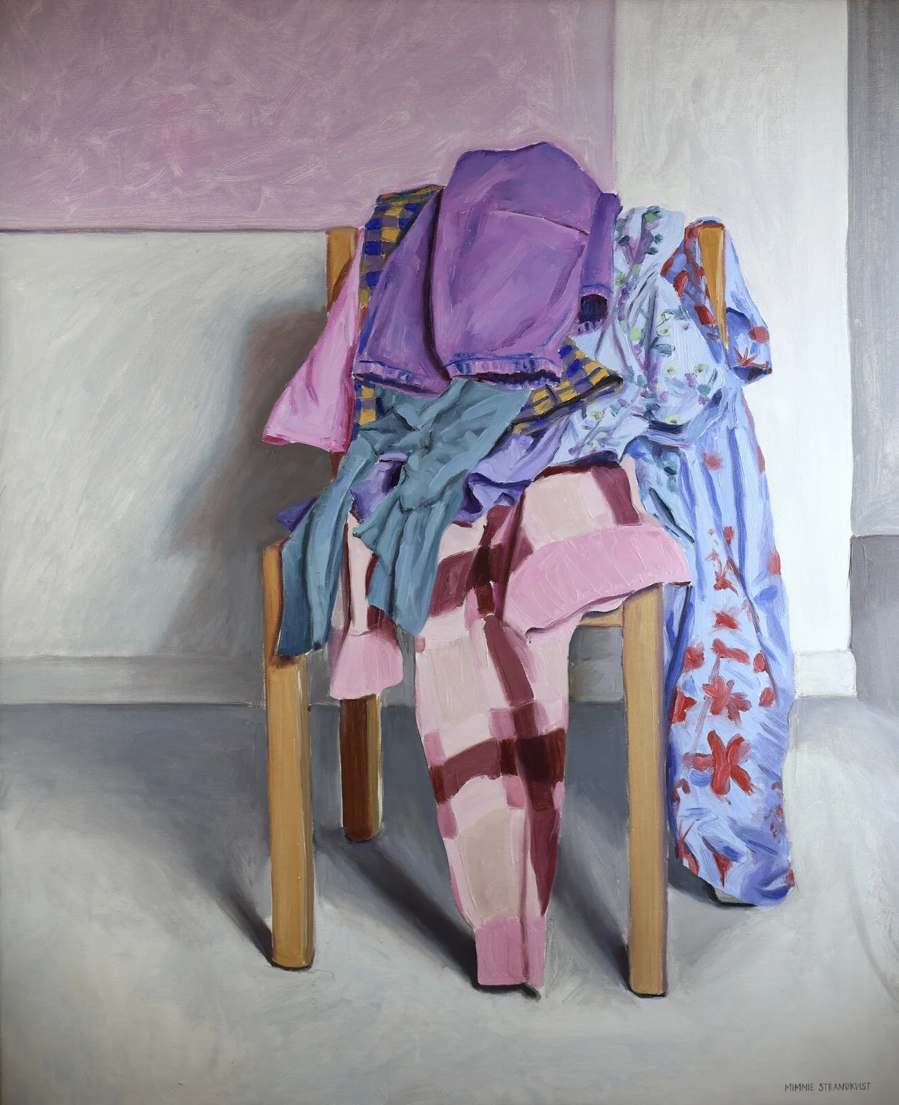 Oljemålning De här gamla trasorna, sa hon av Mimmie Strandkvist