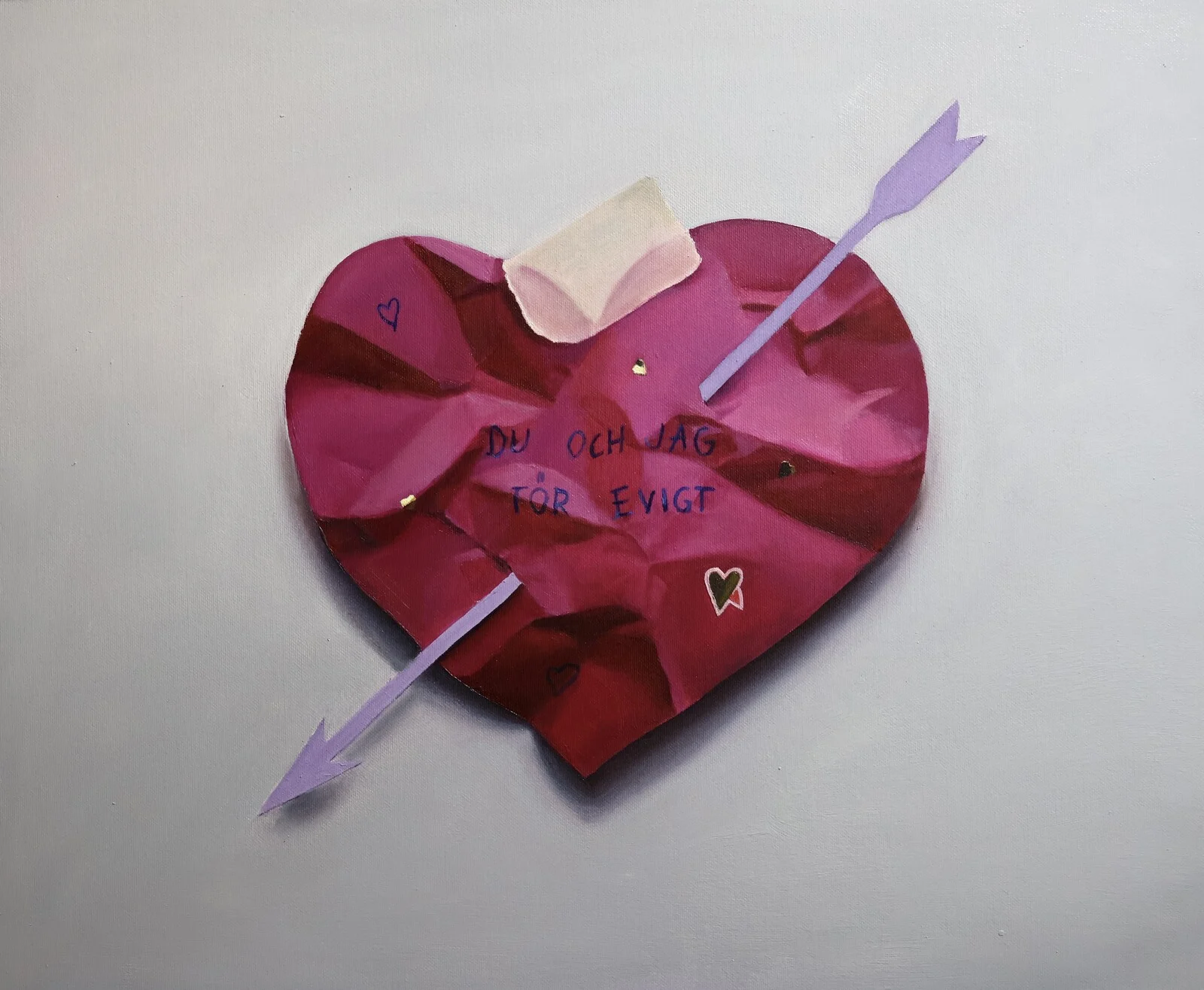 Oljemålning Det är vi för evigt, sa de av Mimmie Strandkvist