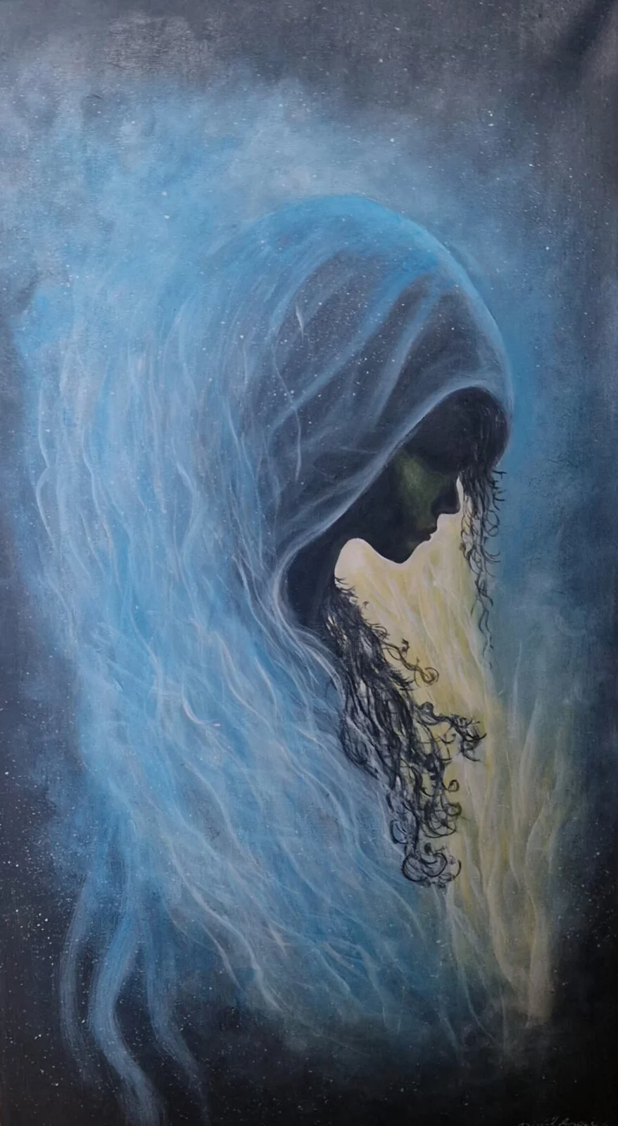 Akrylmålning Soft divide av Pia K. Egeriis