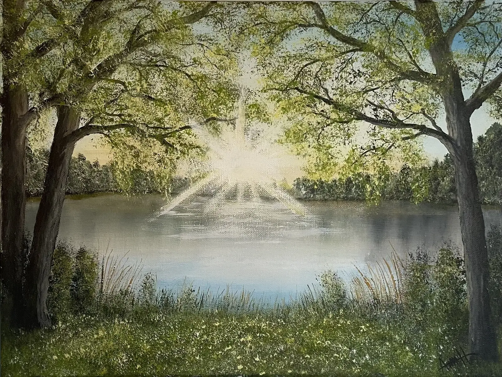 Akrylmålning Sommarkänsla av Annika Handfast