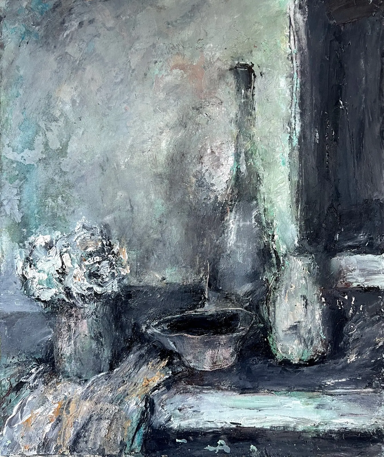 Oljemålning Still Life (Bottles) av Zakhar Shevchuk