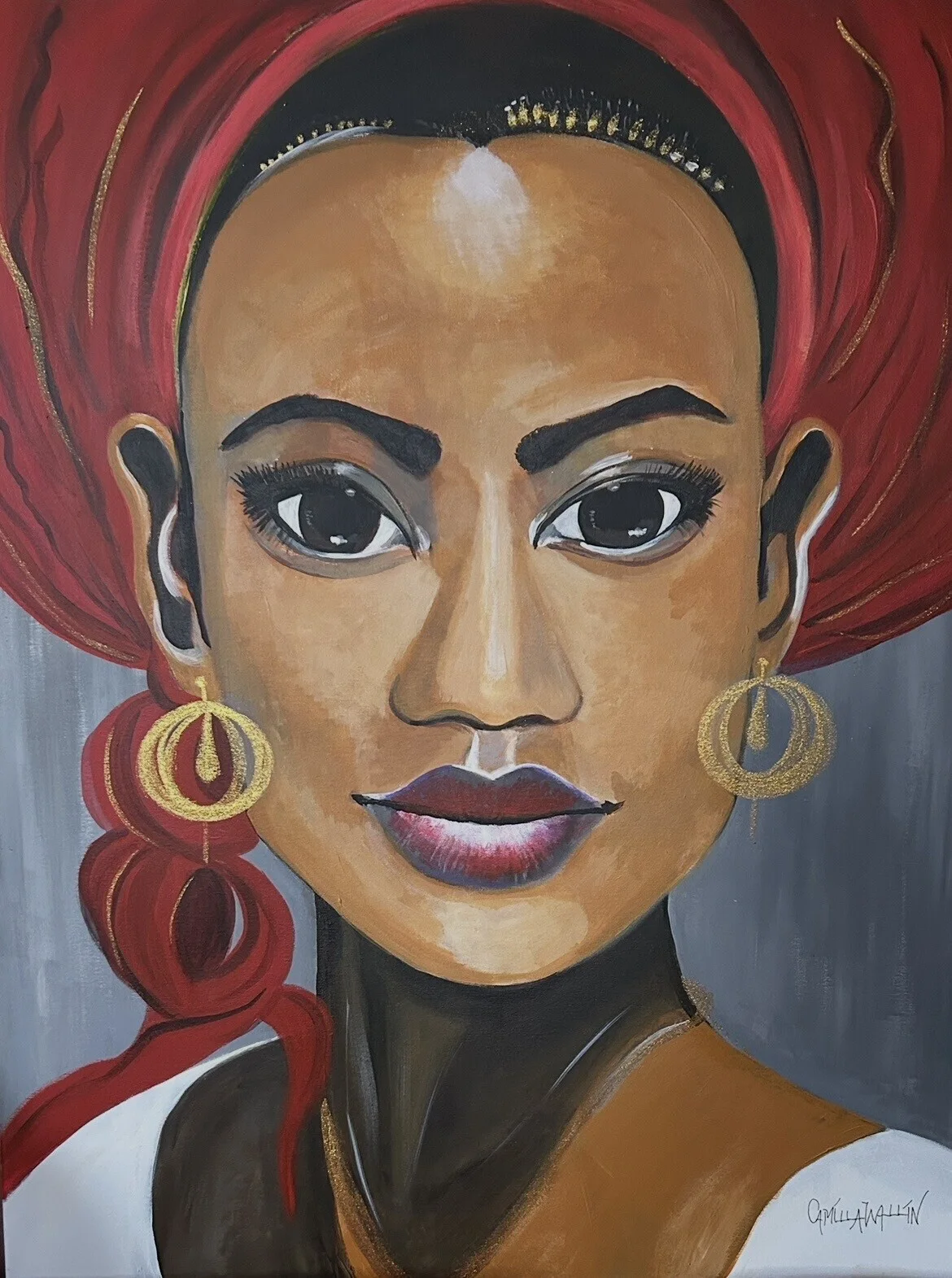 Akrylmålning Anna av Camilla Wallin