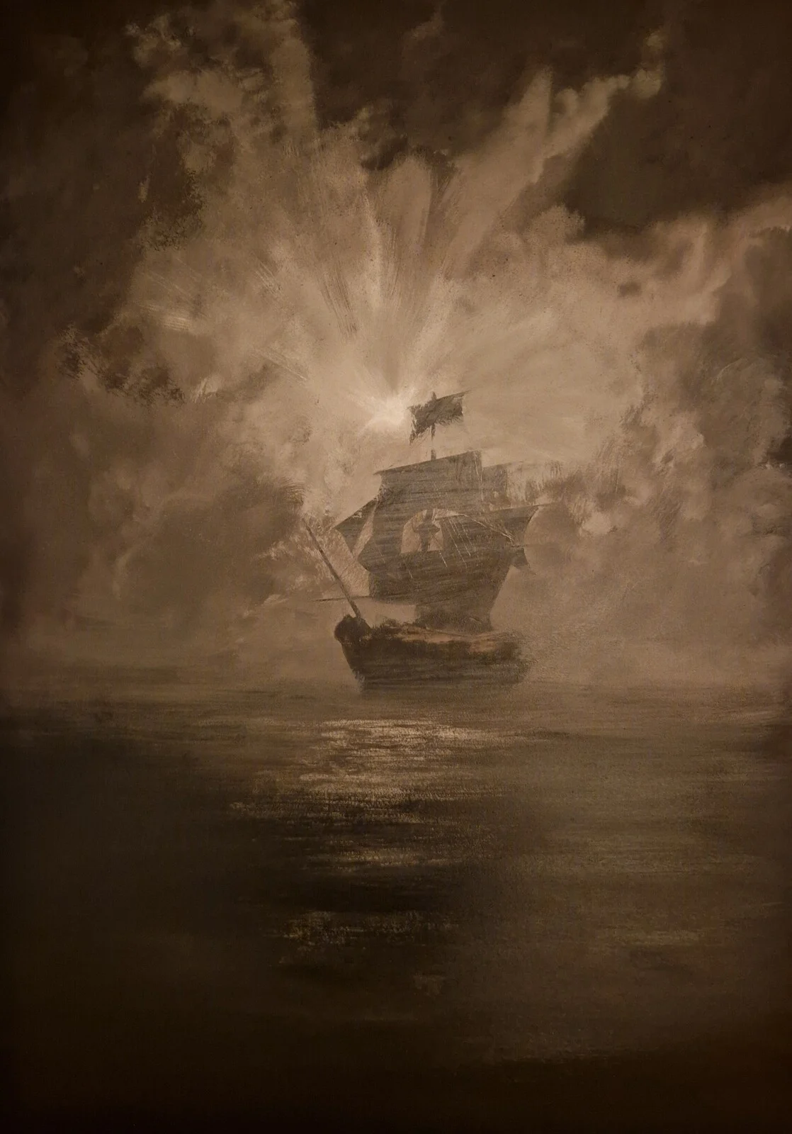 Akrylmålning Pärlan av Daniel Thelin