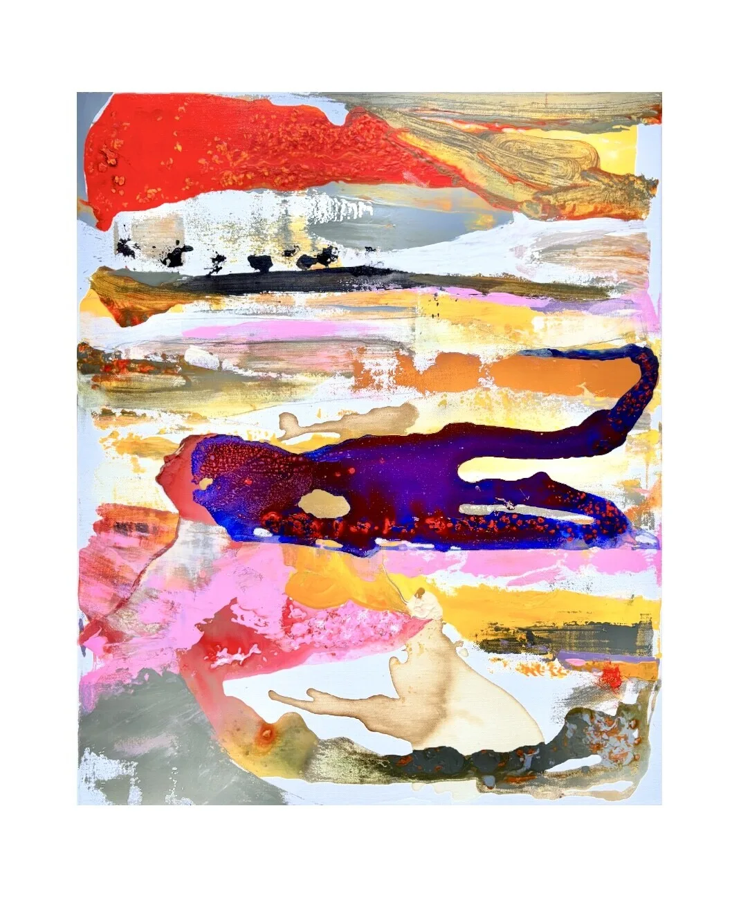 Akrylmålning Golden dragon av Thomas Håkansson