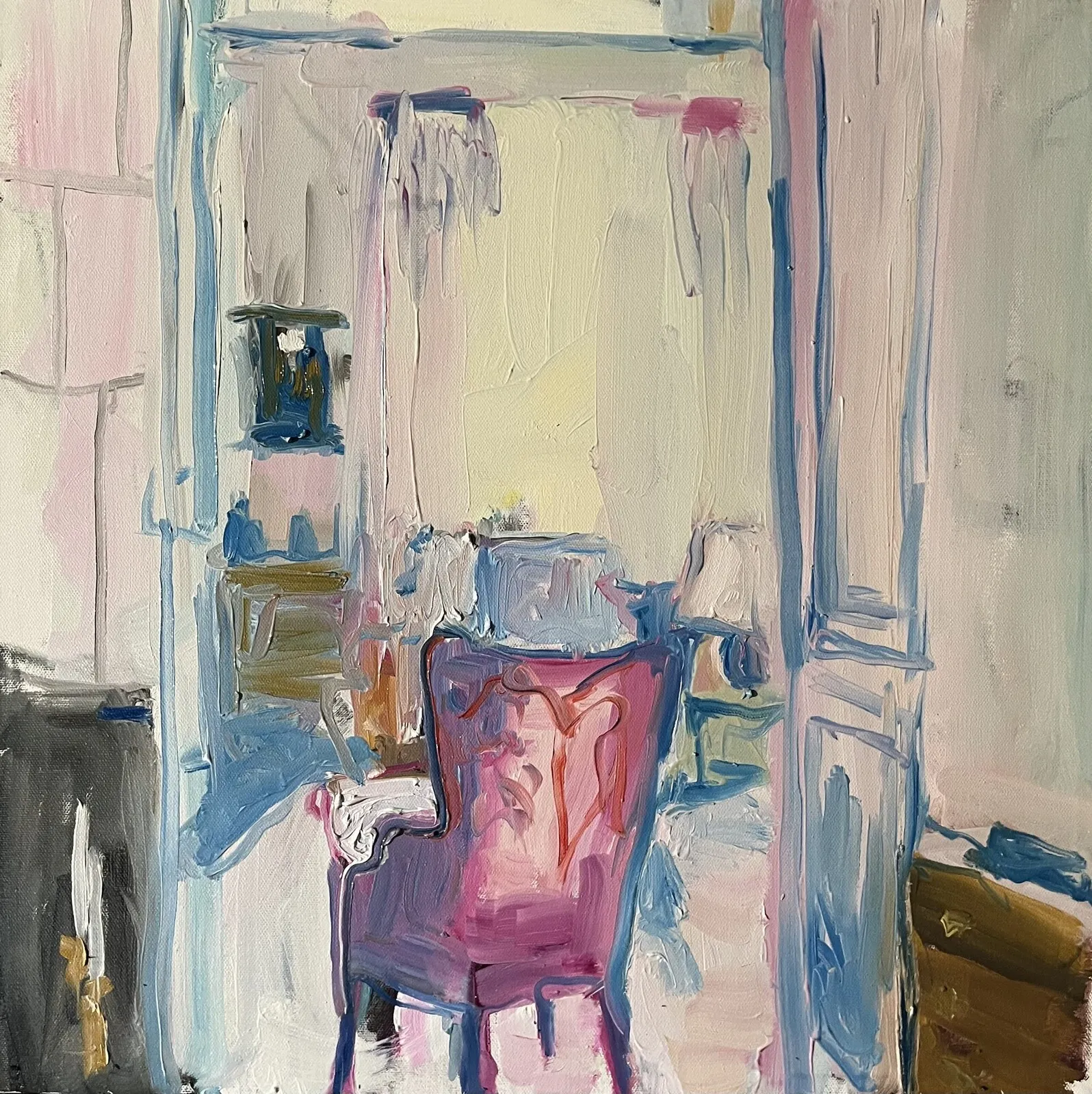 Oljemålning Interiör av Pia Hällström