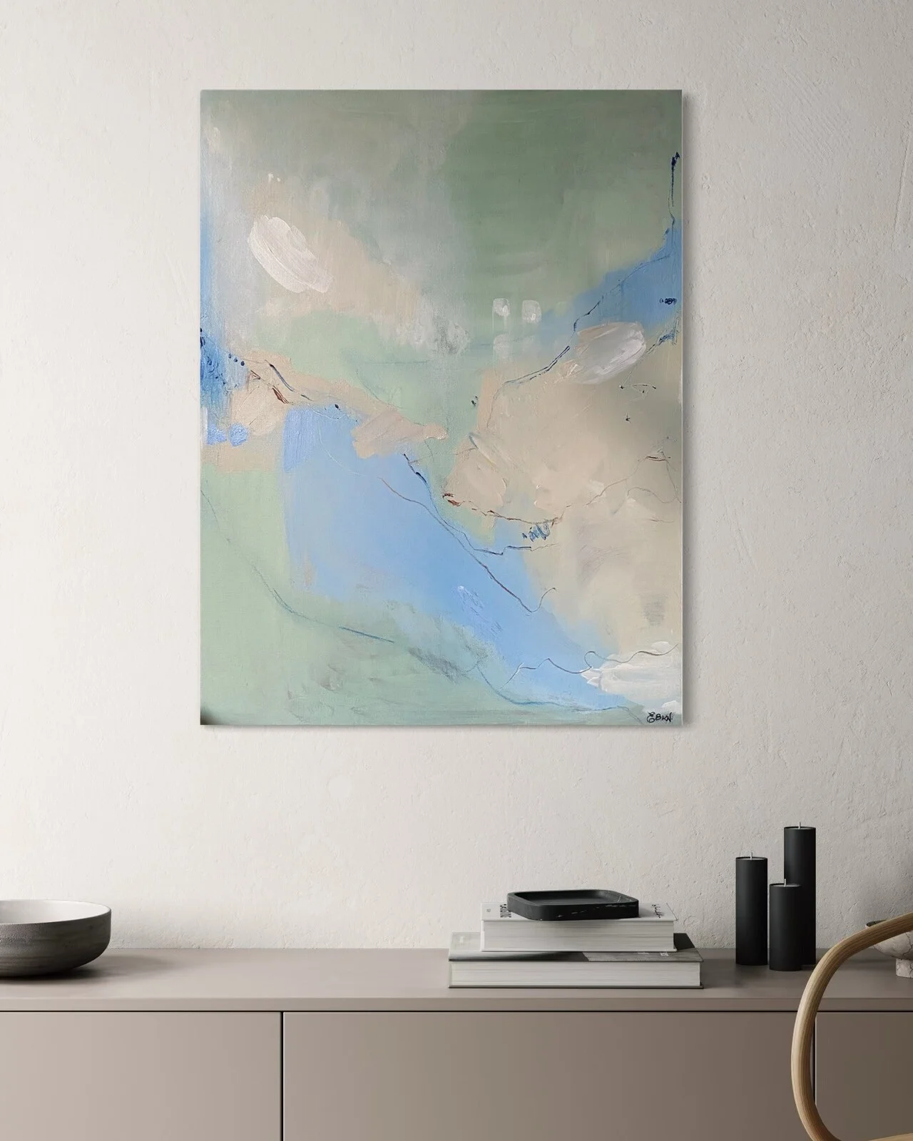 Akrylmålning Free av Emma Ben Kassem Norén