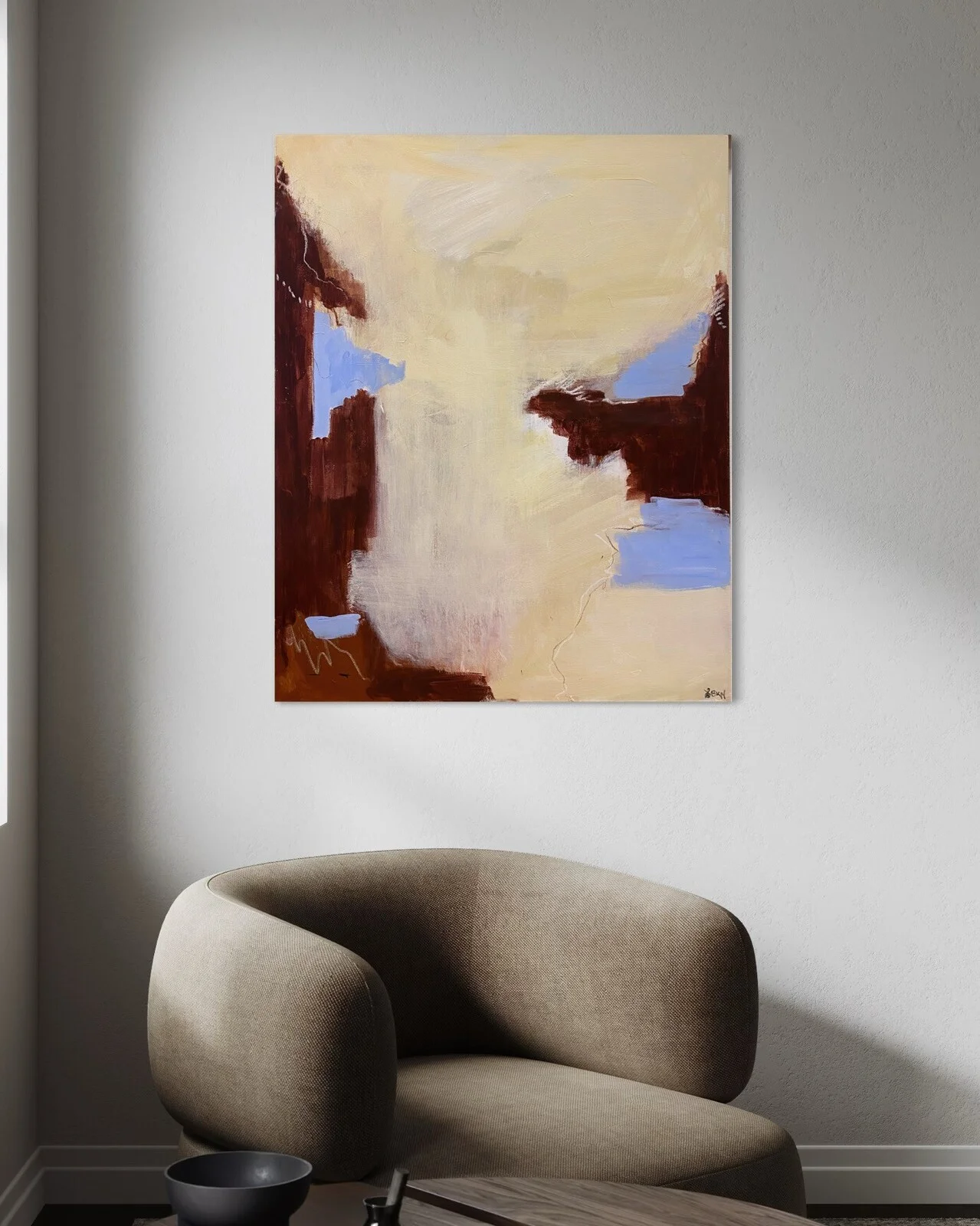 Akrylmålning Brave av Emma Ben Kassem Norén