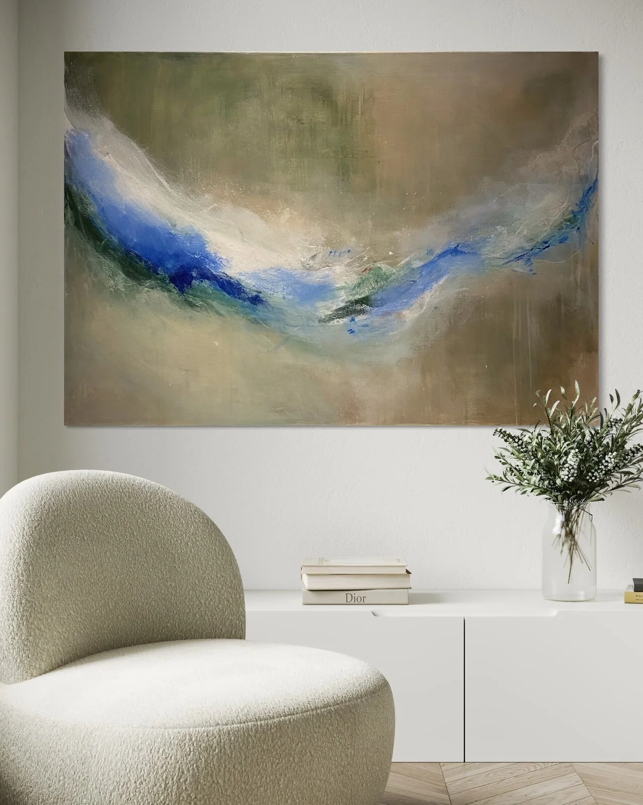 Akrylmålning Deep stillness av Emma Ben Kassem Norén