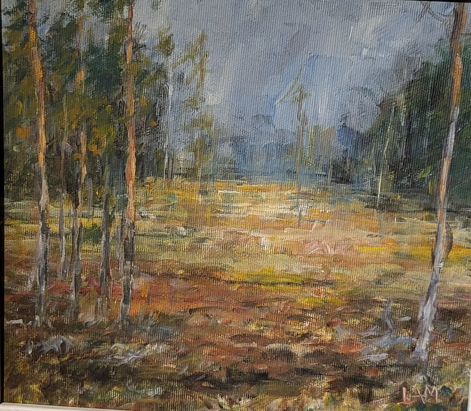 Akrylmålning Myr av Lena Andén-Malmberg