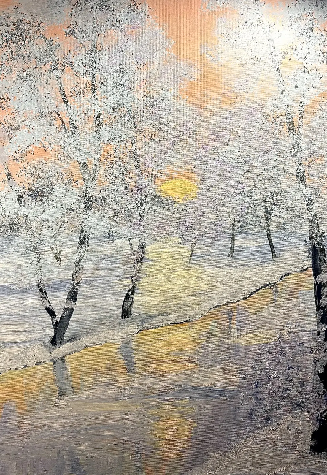 Akrylmålning Frost av Tina Olhardt