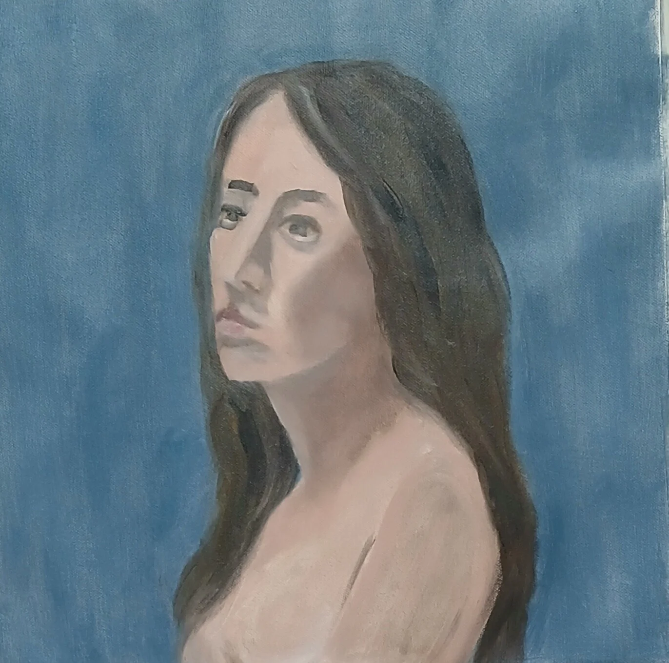 Oljemålning Julia av Viveca Dahlen