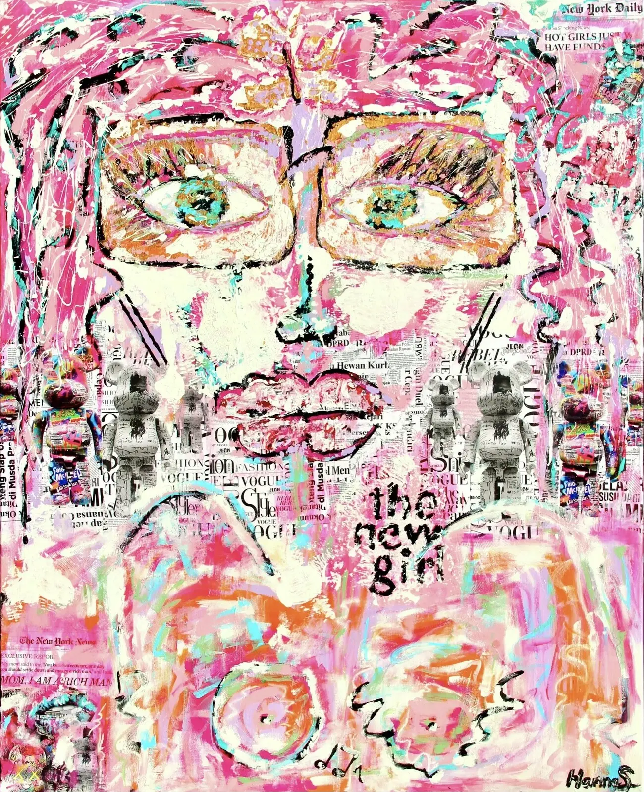 Neon Capital - Modern Abstract Portrait av Hanna Sander