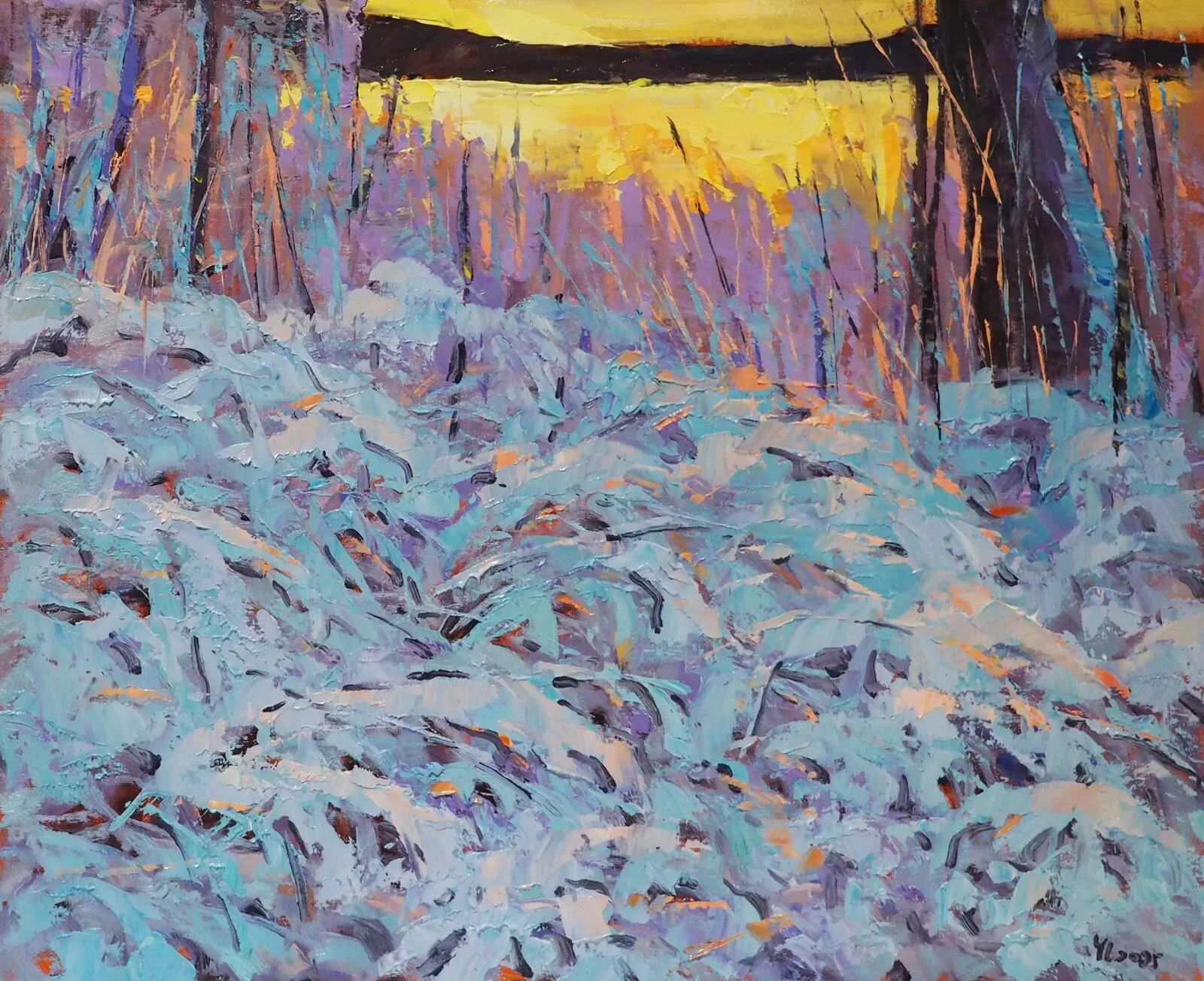 Oljemålning Vinterlandskap av Yuanyuan Liu