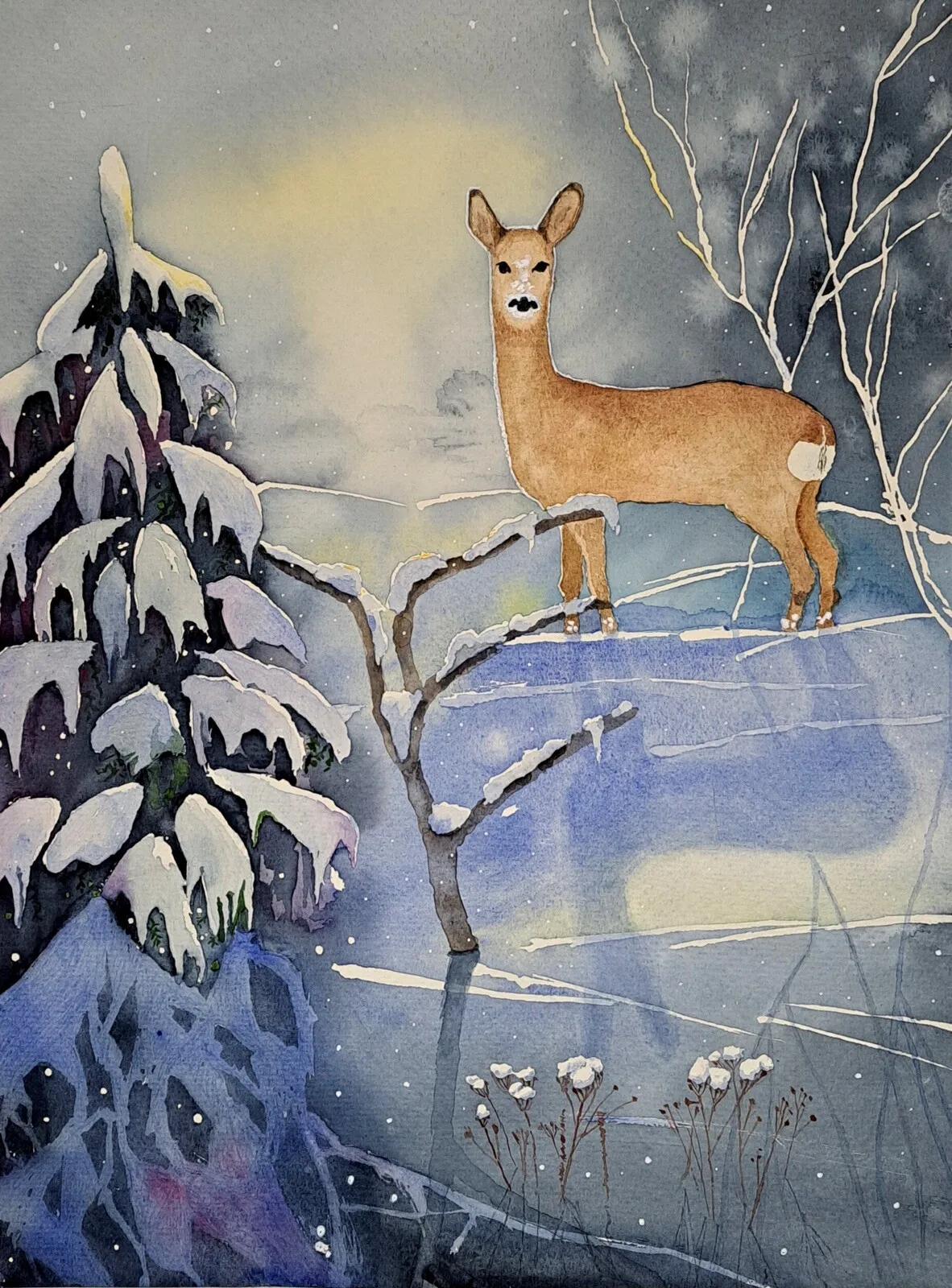 Akvarell I see you av Catharina Engberg