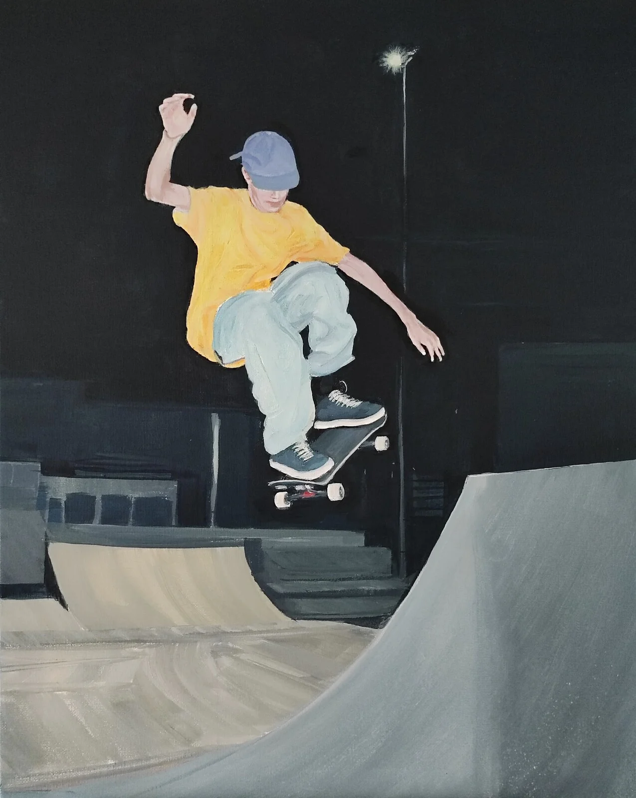 Akrylmålning Homeboys* av Ola Arven