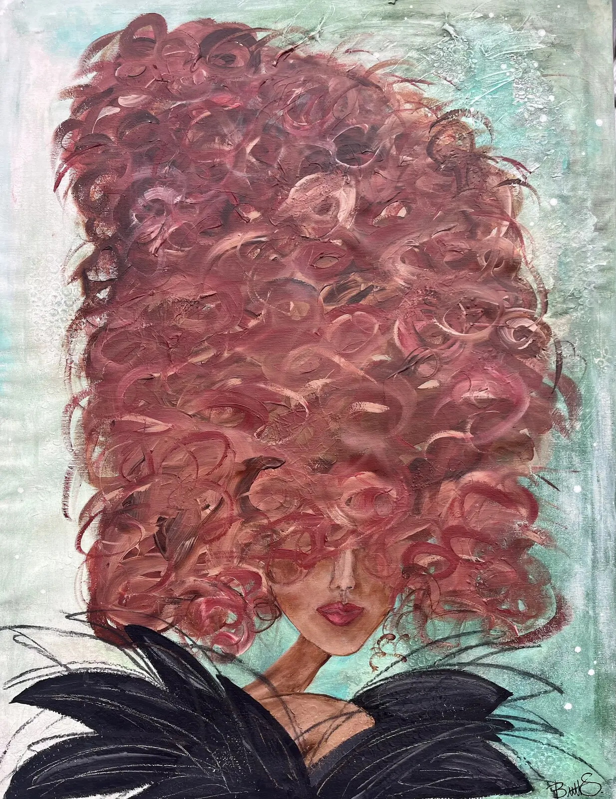 Akrylmålning Gullan av Britt Svantesson