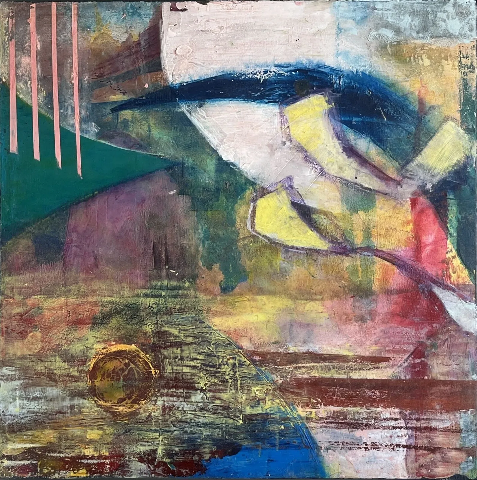 Akrylmålning Blodmåne av Katarina Wetter-Edman