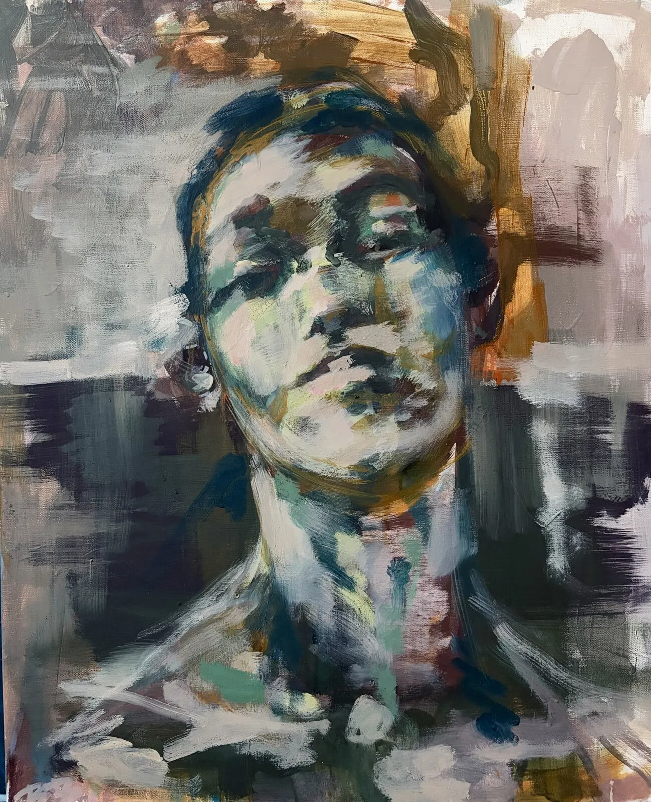 Oljemålning Obstinat av Birgitta Bachmann