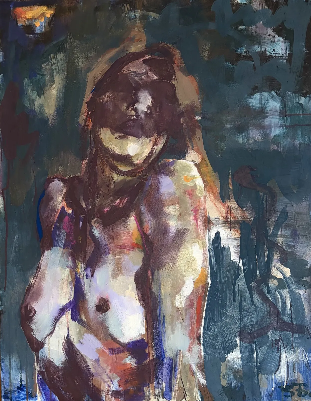 Oljemålning Obstinat 2 av Birgitta Bachmann