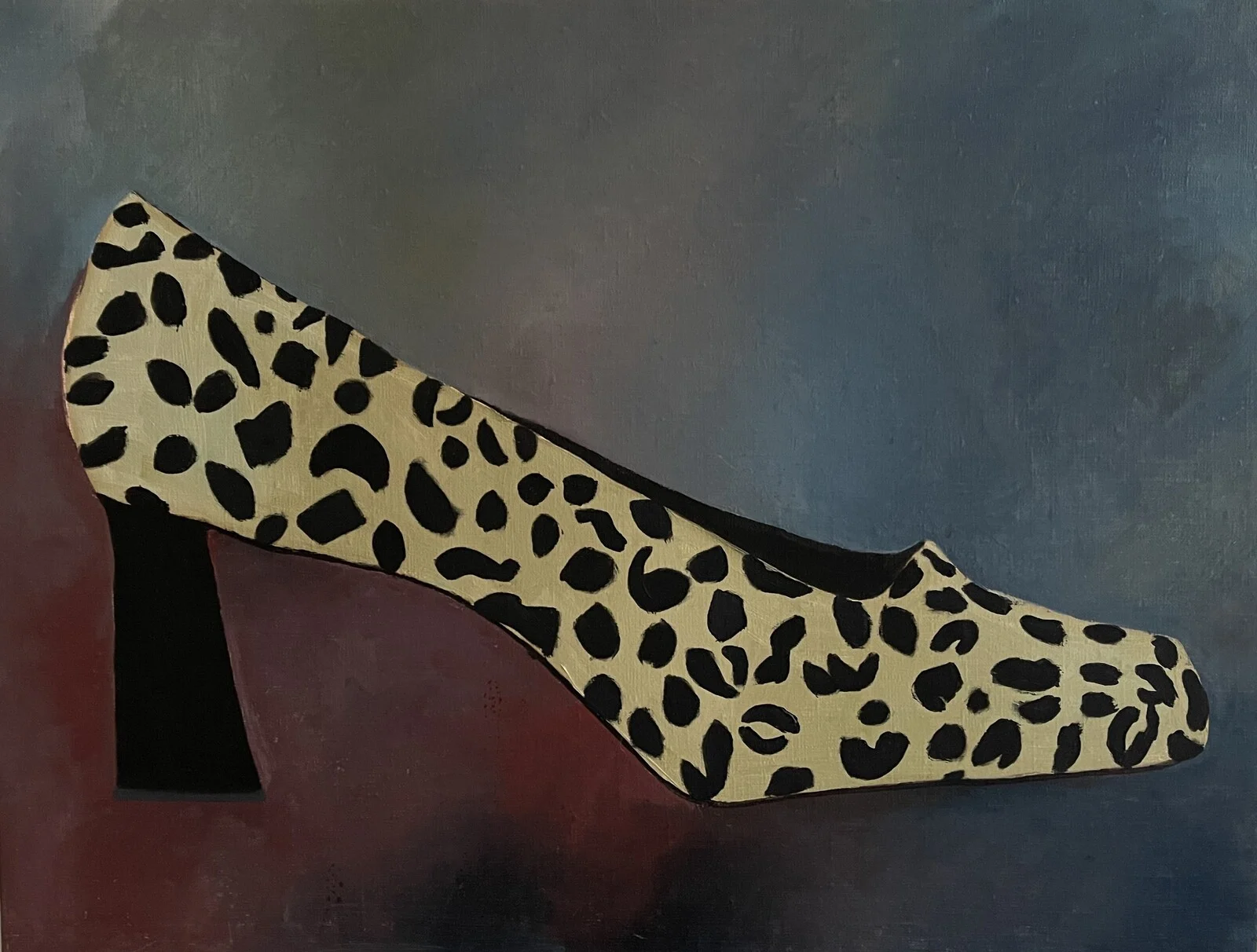 Oljemålning Jag, en leopard av Ewa Öhlund