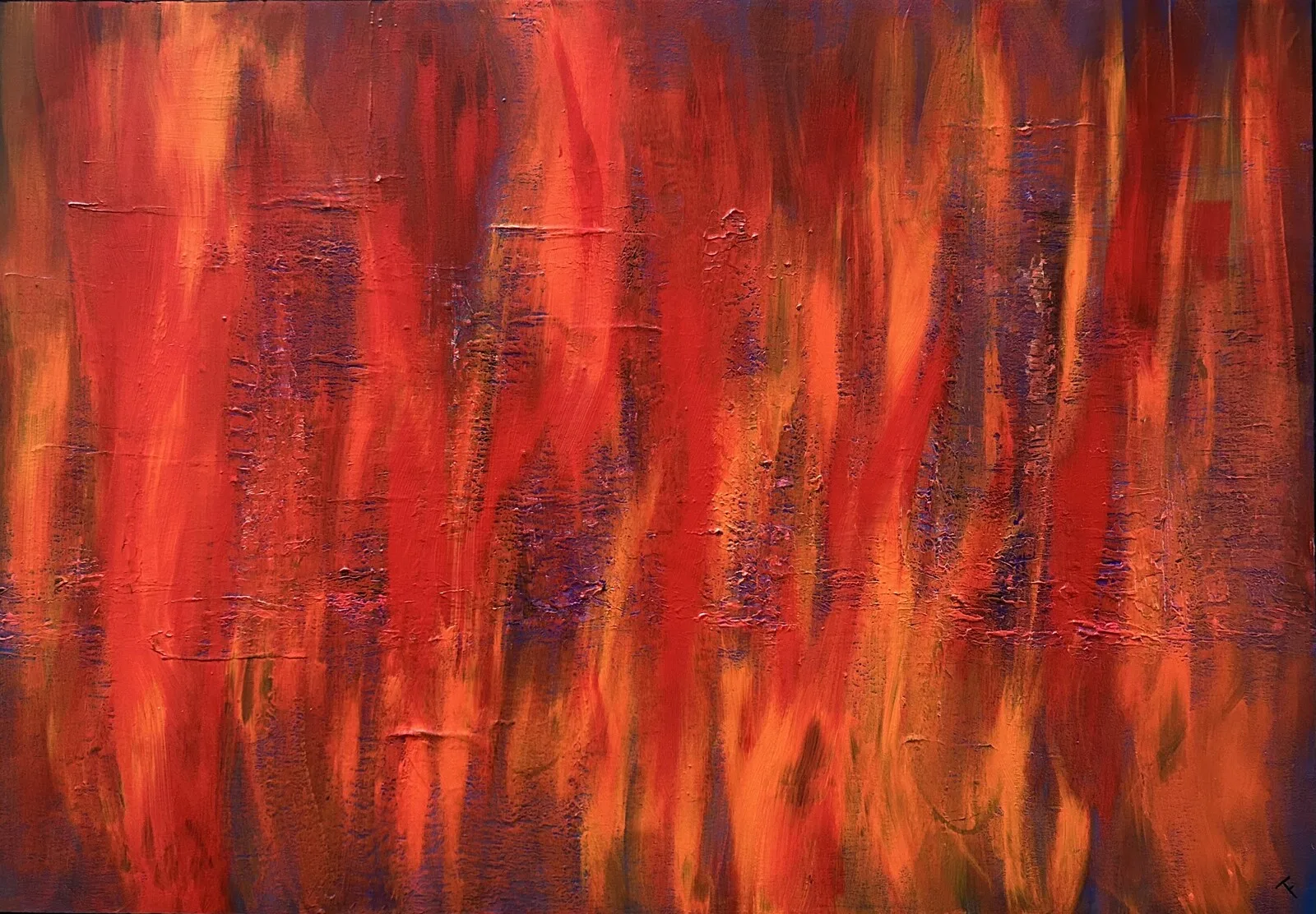 Akrylmålning Cayenne av Tina Fornbrandt