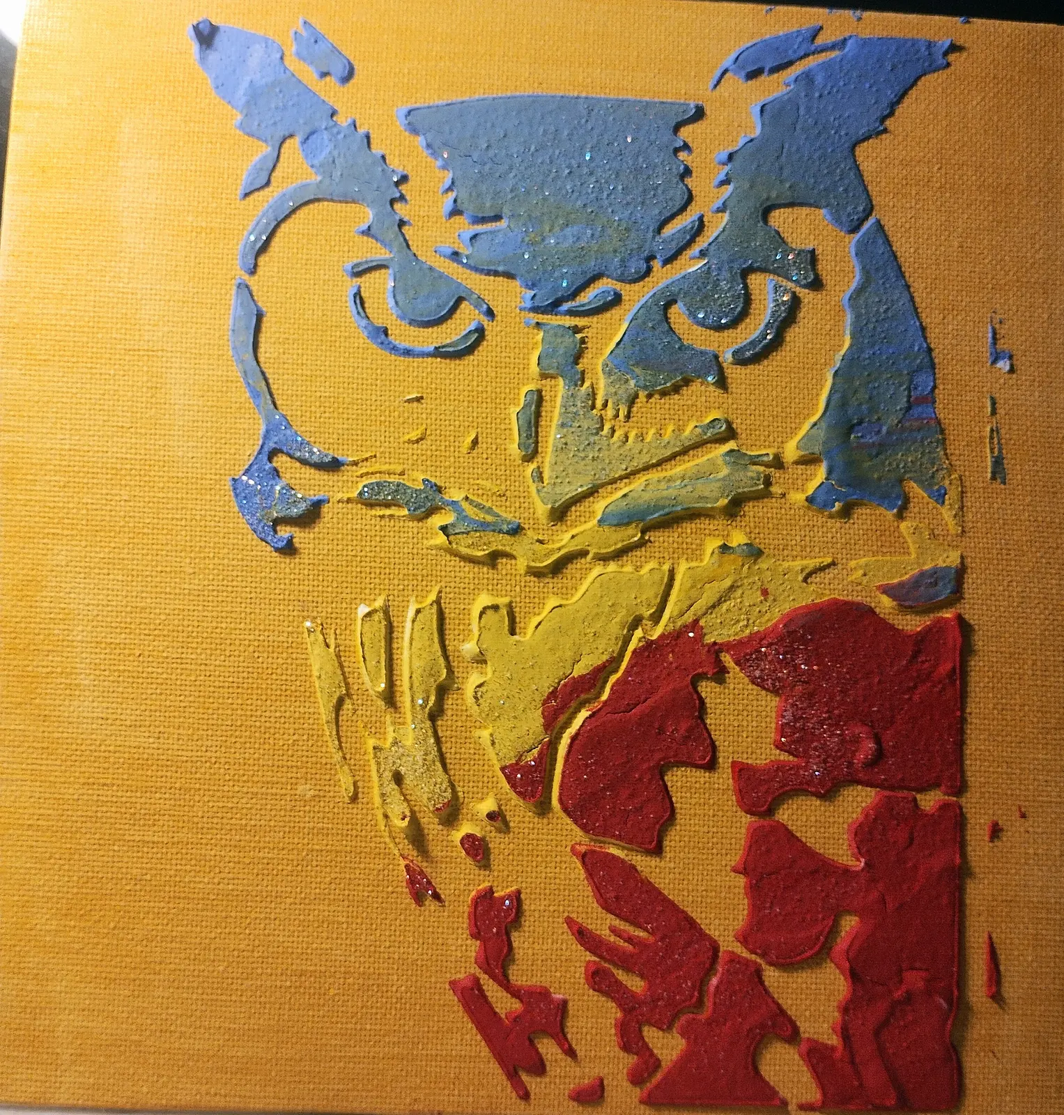 Akrylmålning Uggla av Biljana Teletina