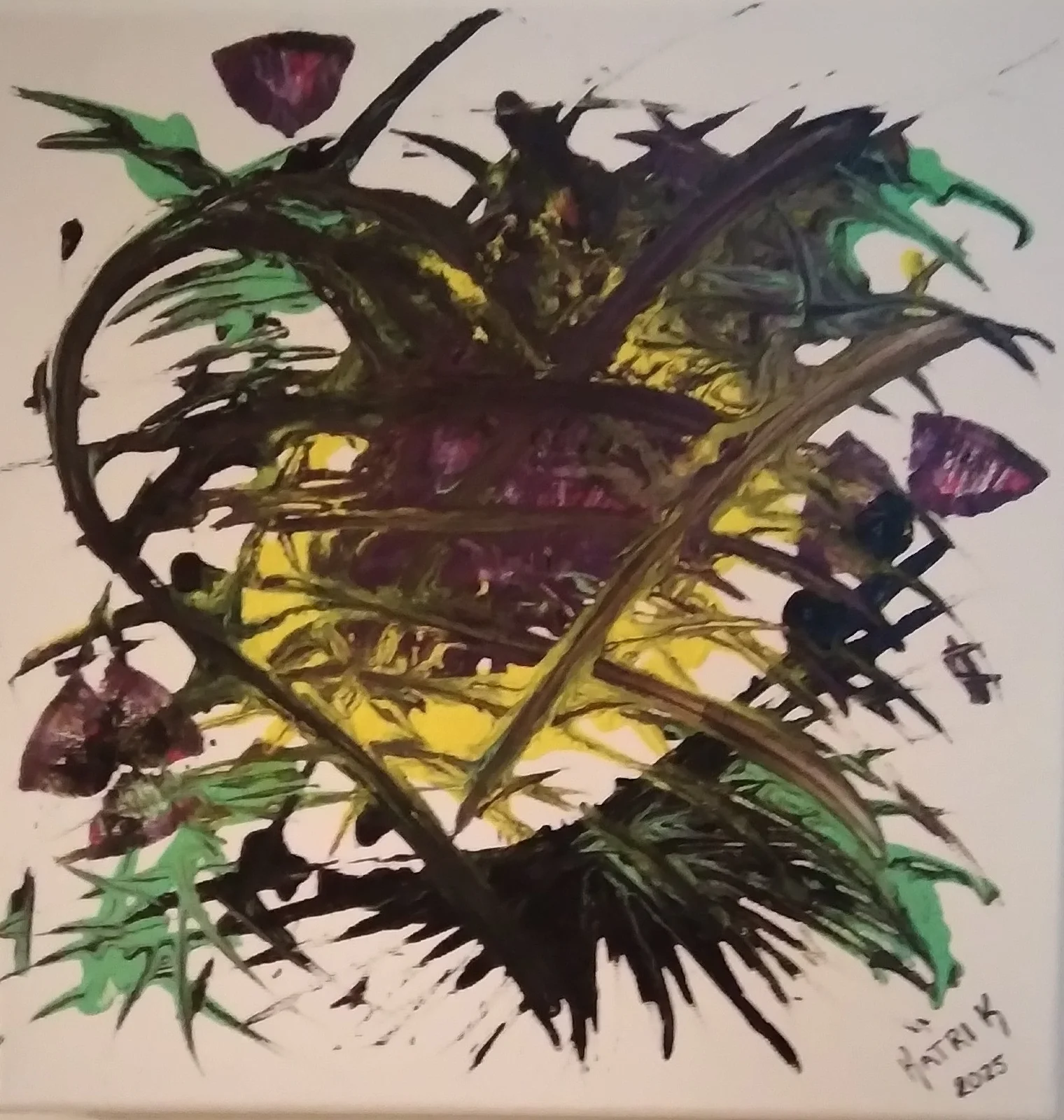 Akrylmålning Stress av Katri Kettunen