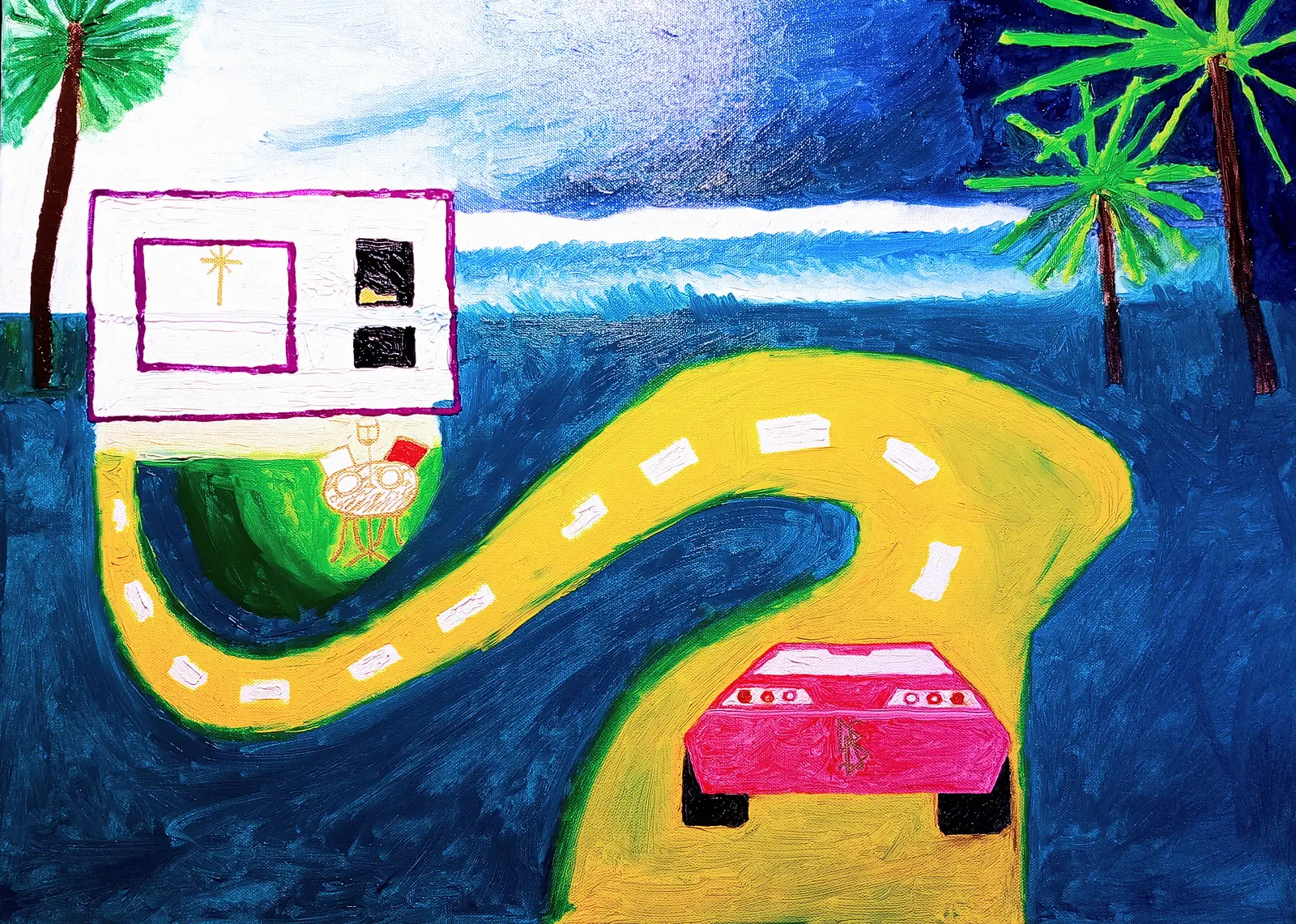 Oljemålning Ideal Scene av Keith N. Gustafsson